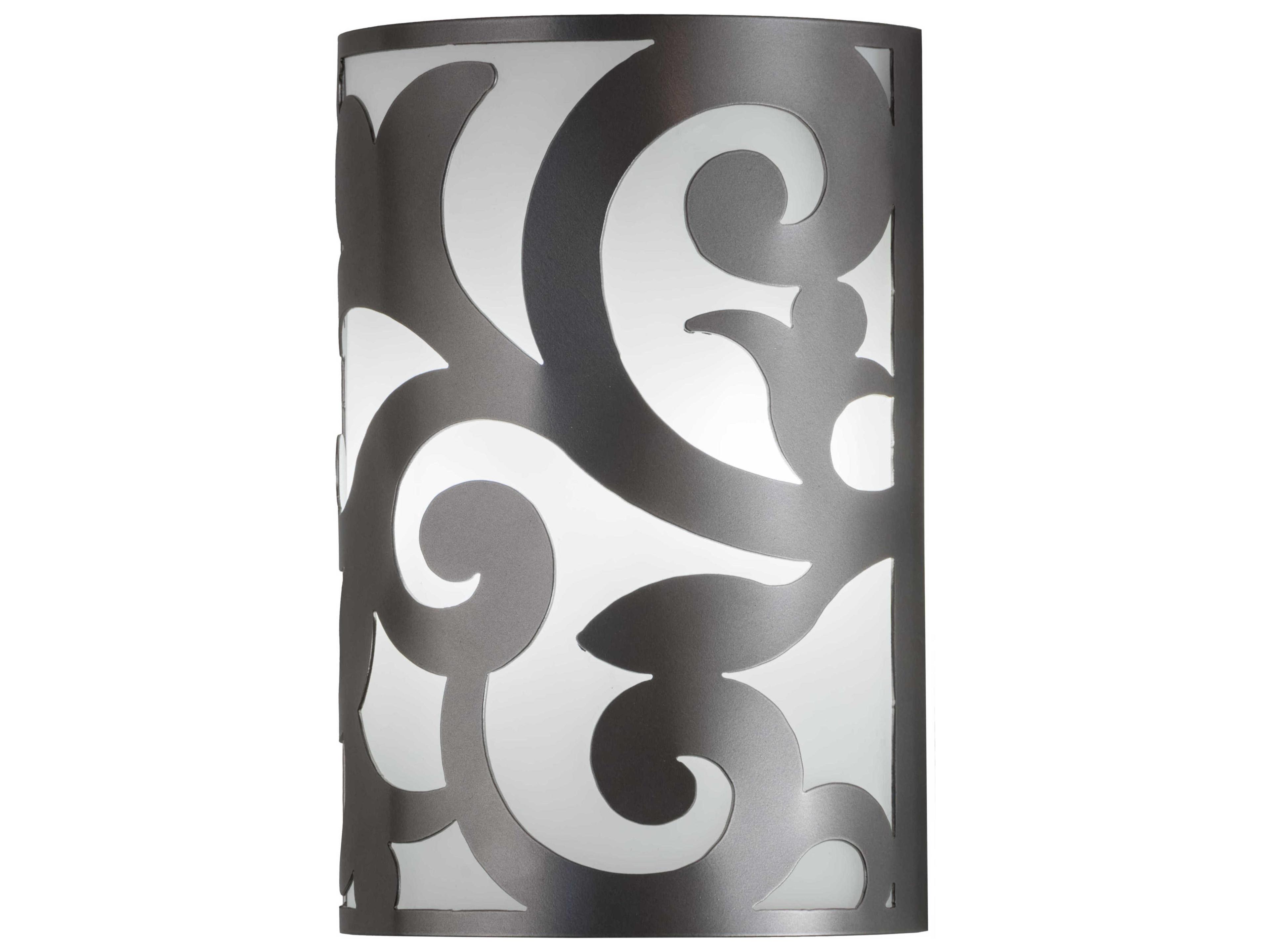 2-Light Gray Glass Wall Sconce