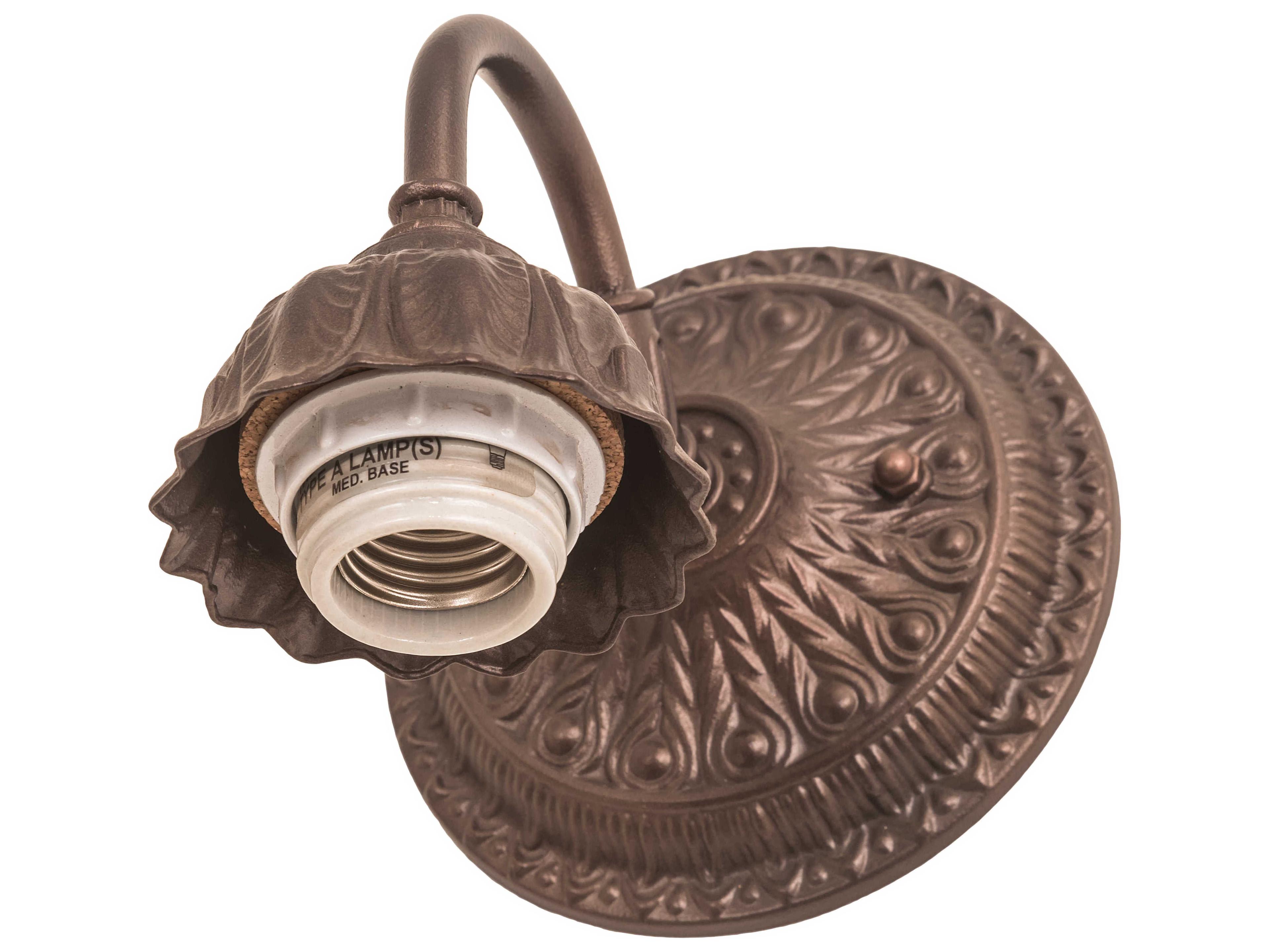 1-Light Mahogany Bronze Wall Sconce