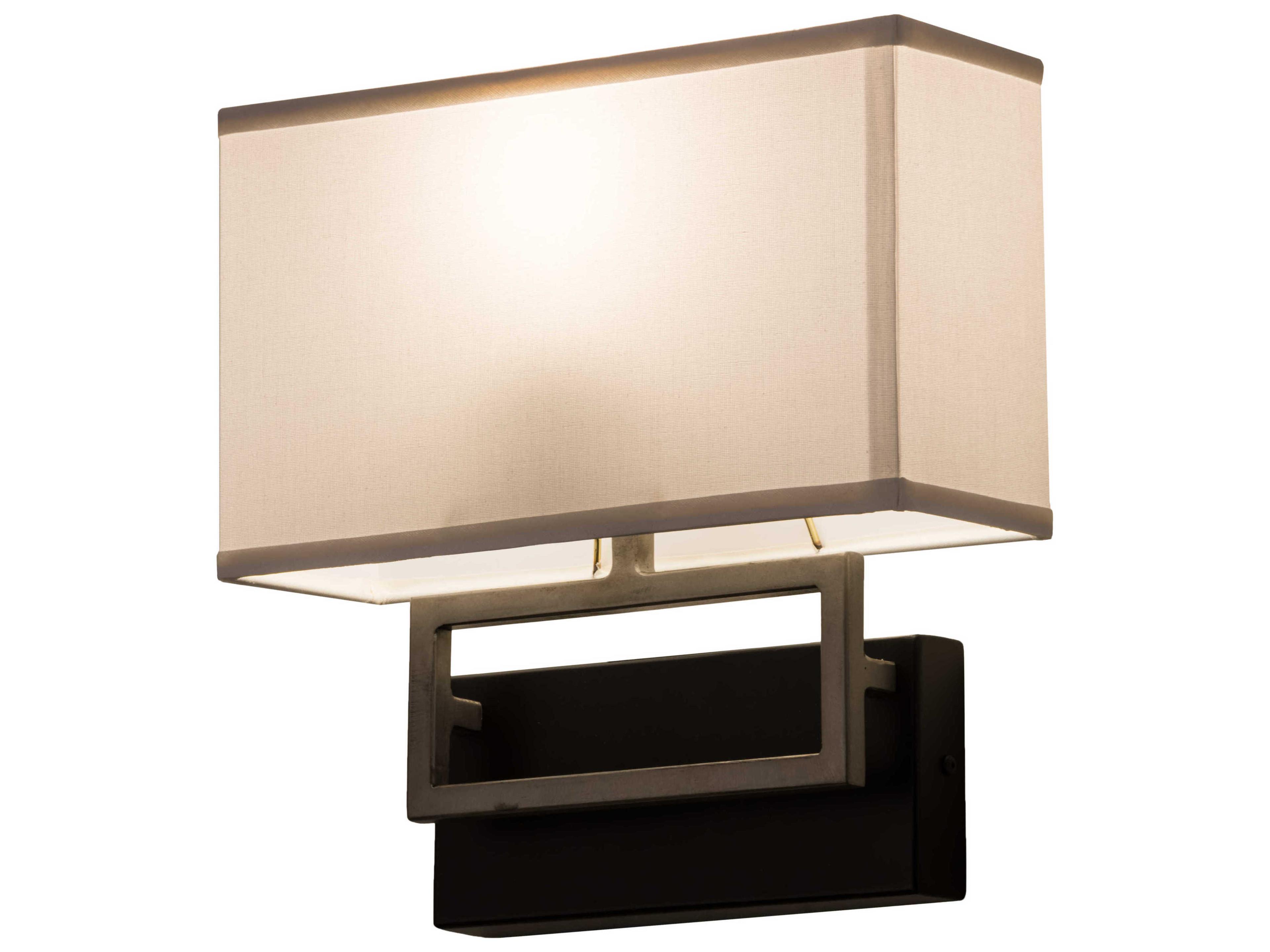 1-Light Black Glass Wall Sconce