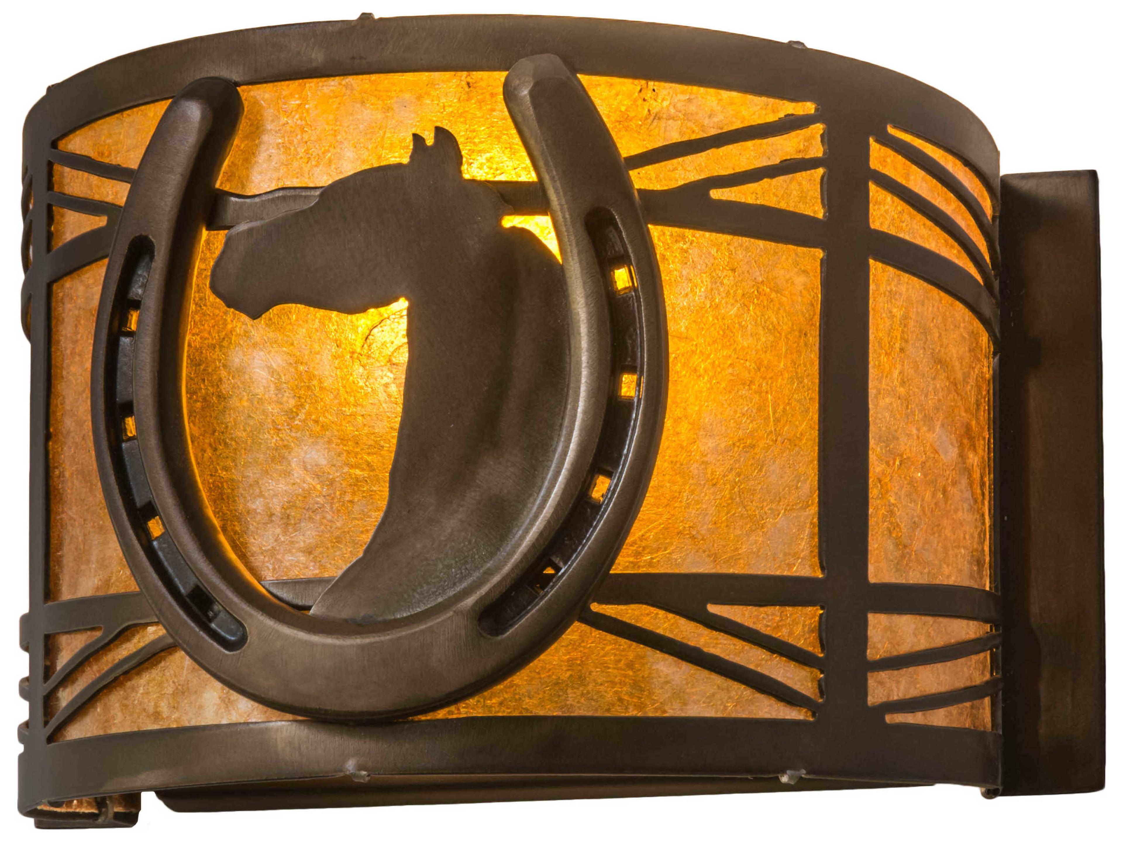 1-Light Copper Glass Wall Sconce