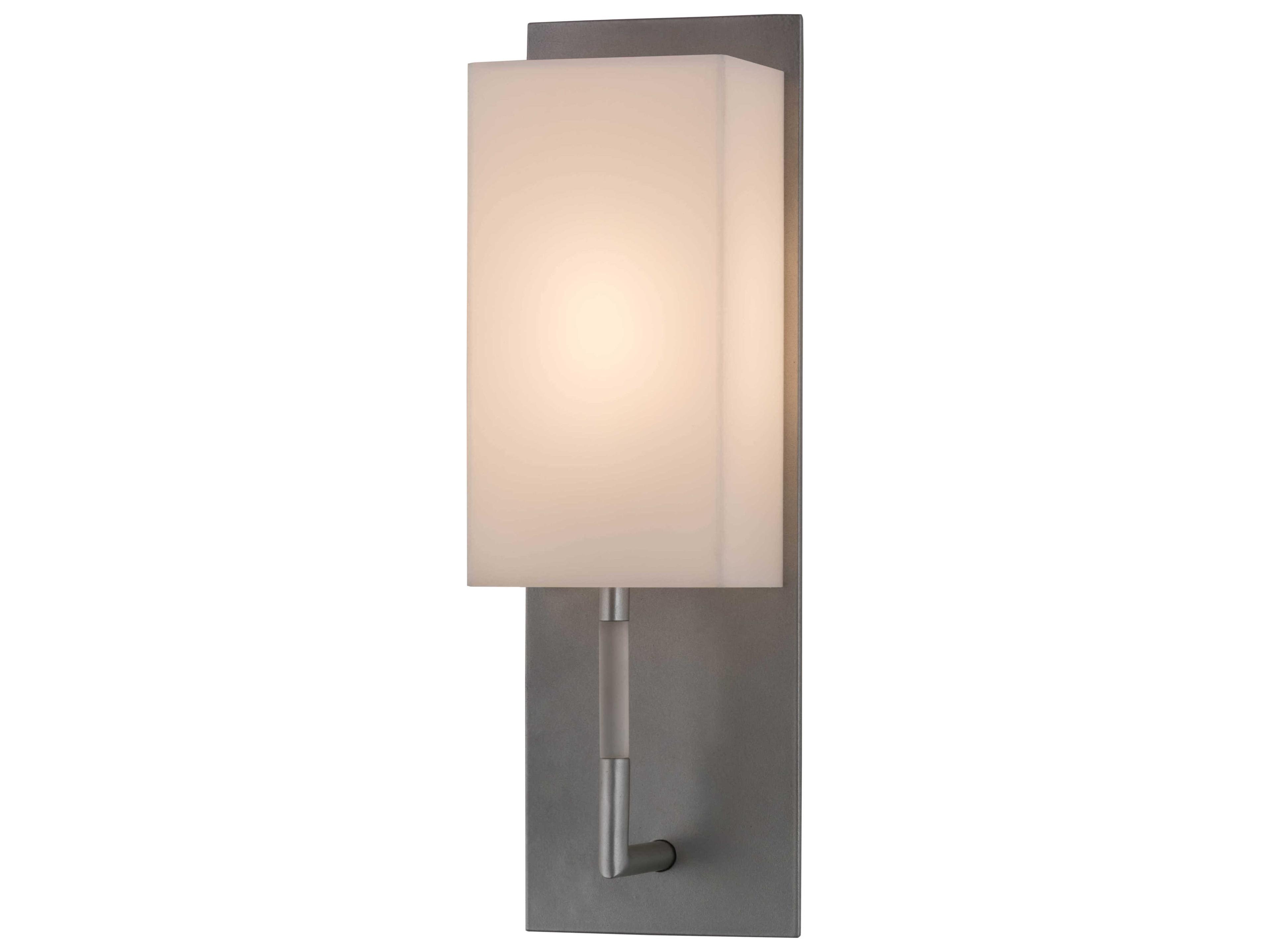 1-Light Nickel Glass Wall Sconce