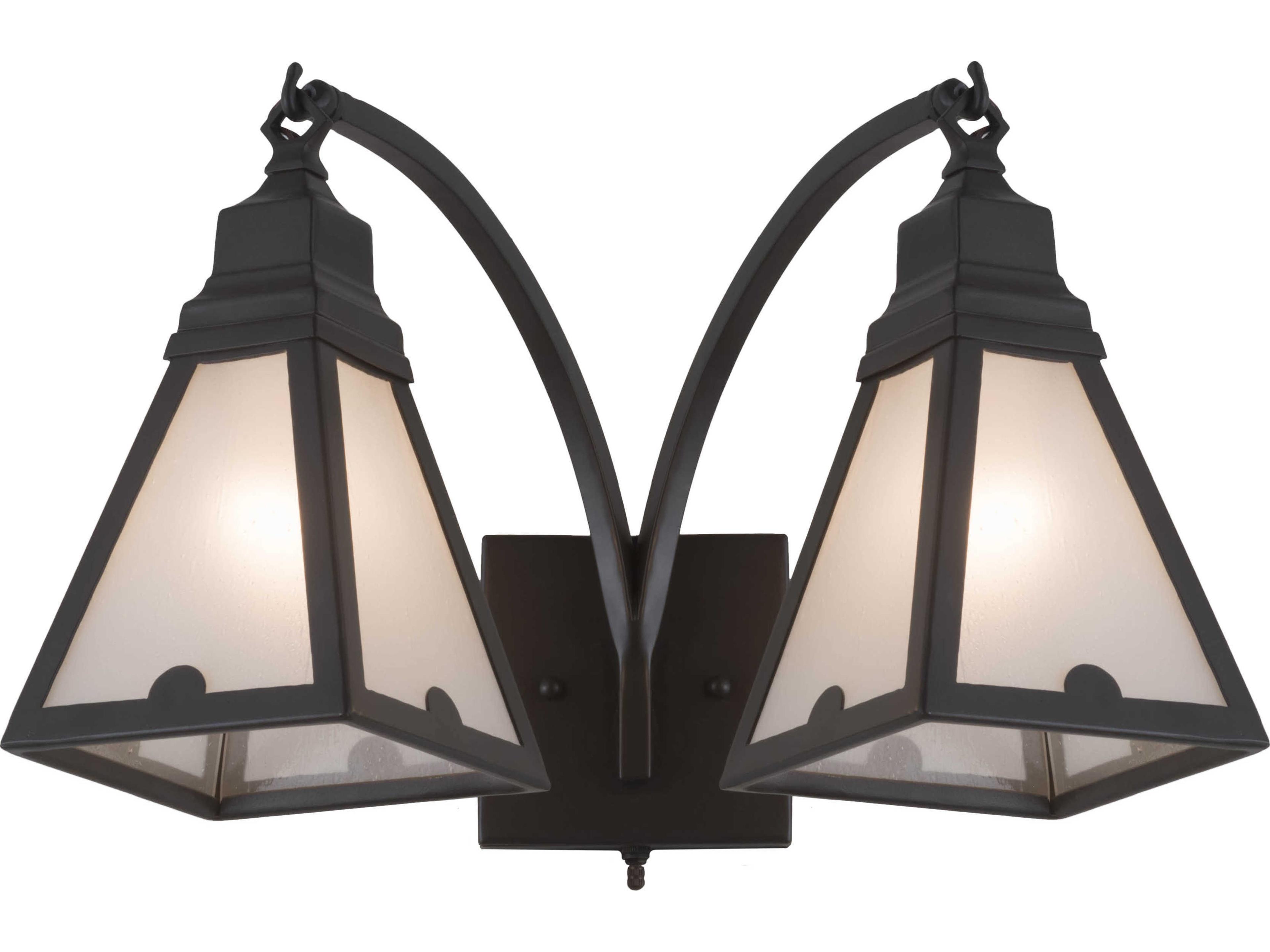 Arnage 2-Light Bronze Glass Wall Sconce