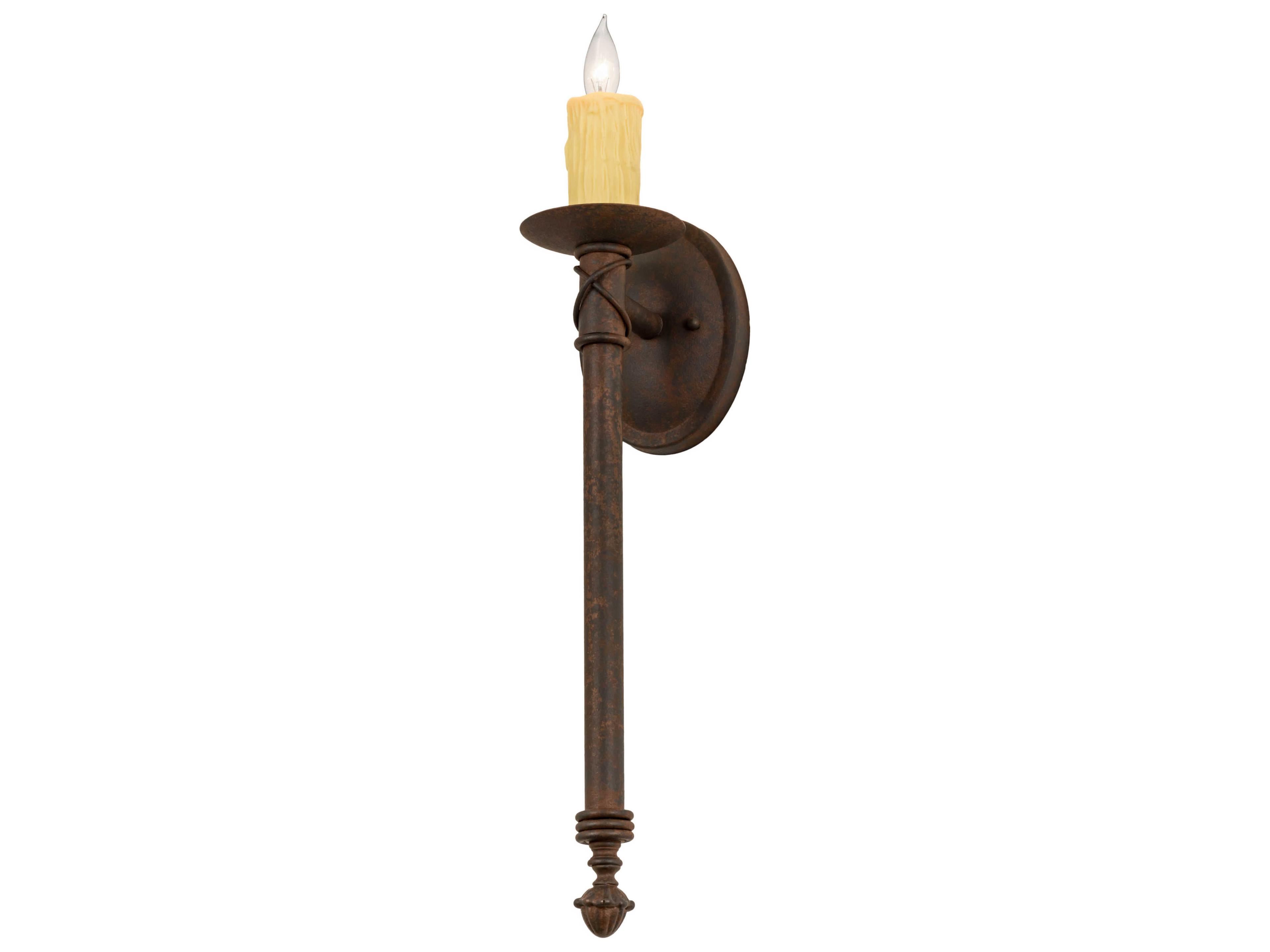 1-Light Brown Glass Wall Sconce