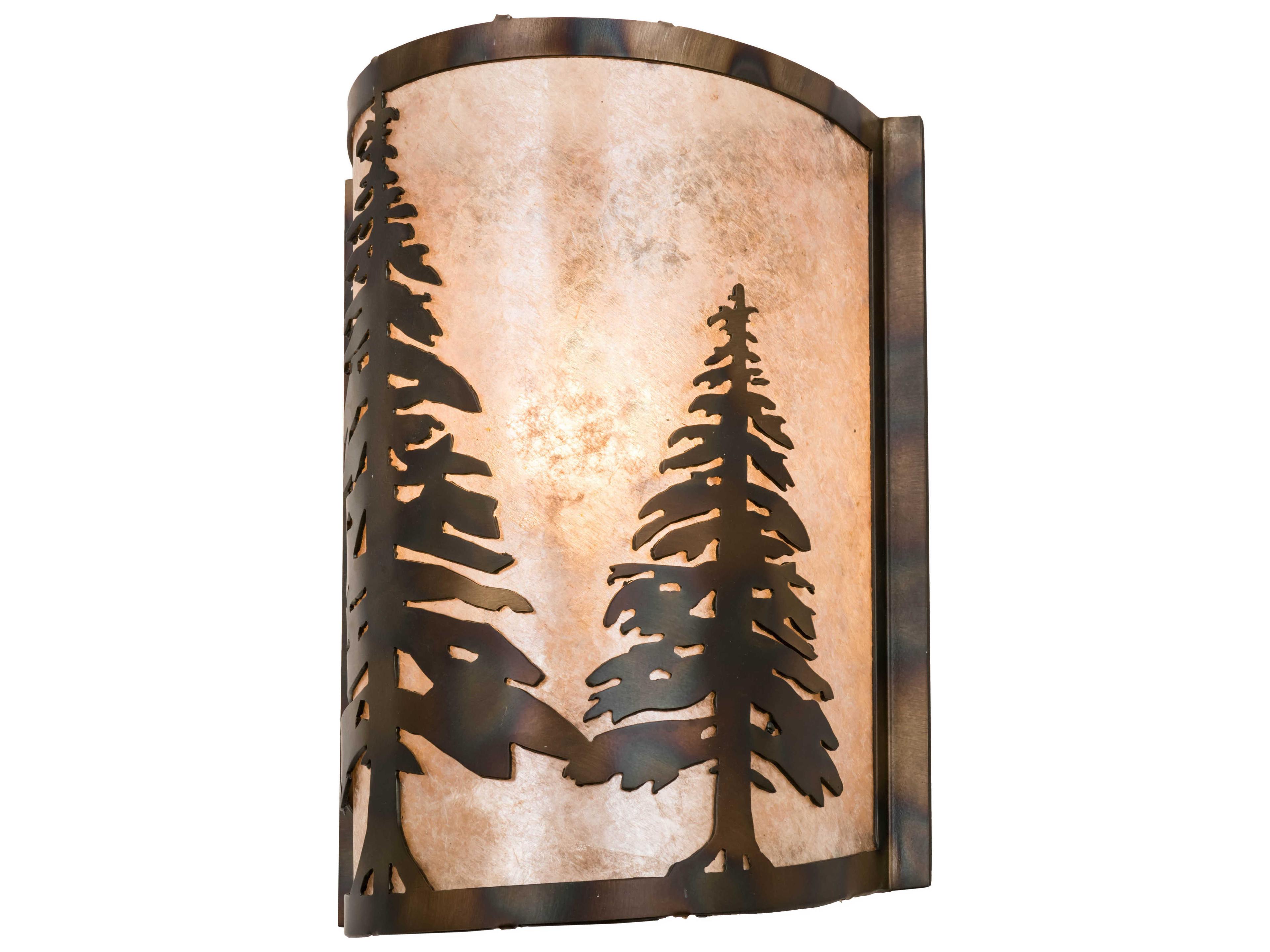 1-Light Copper Glass Wall Sconce