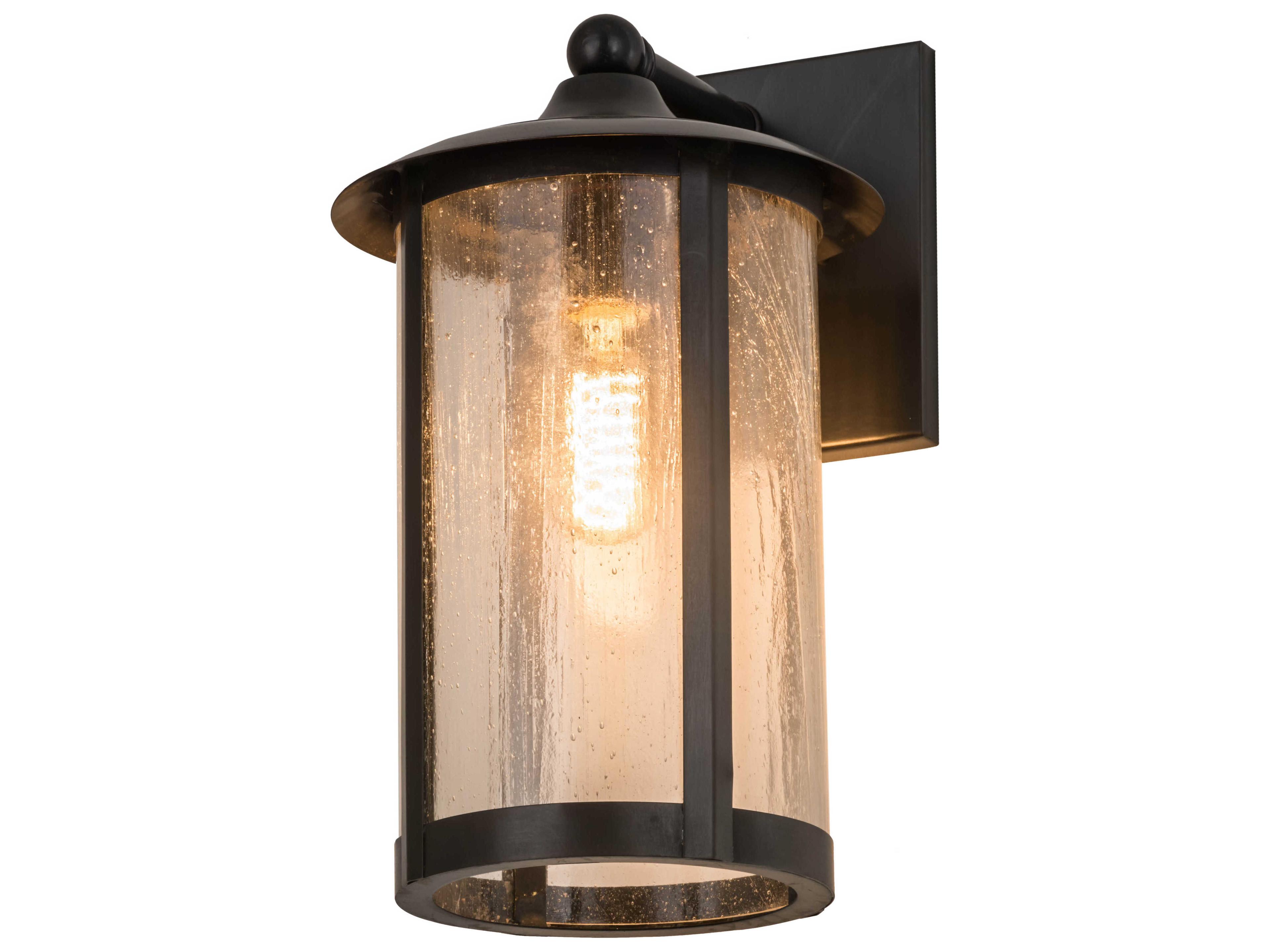 Meyda Brown Glass Wall Sconce