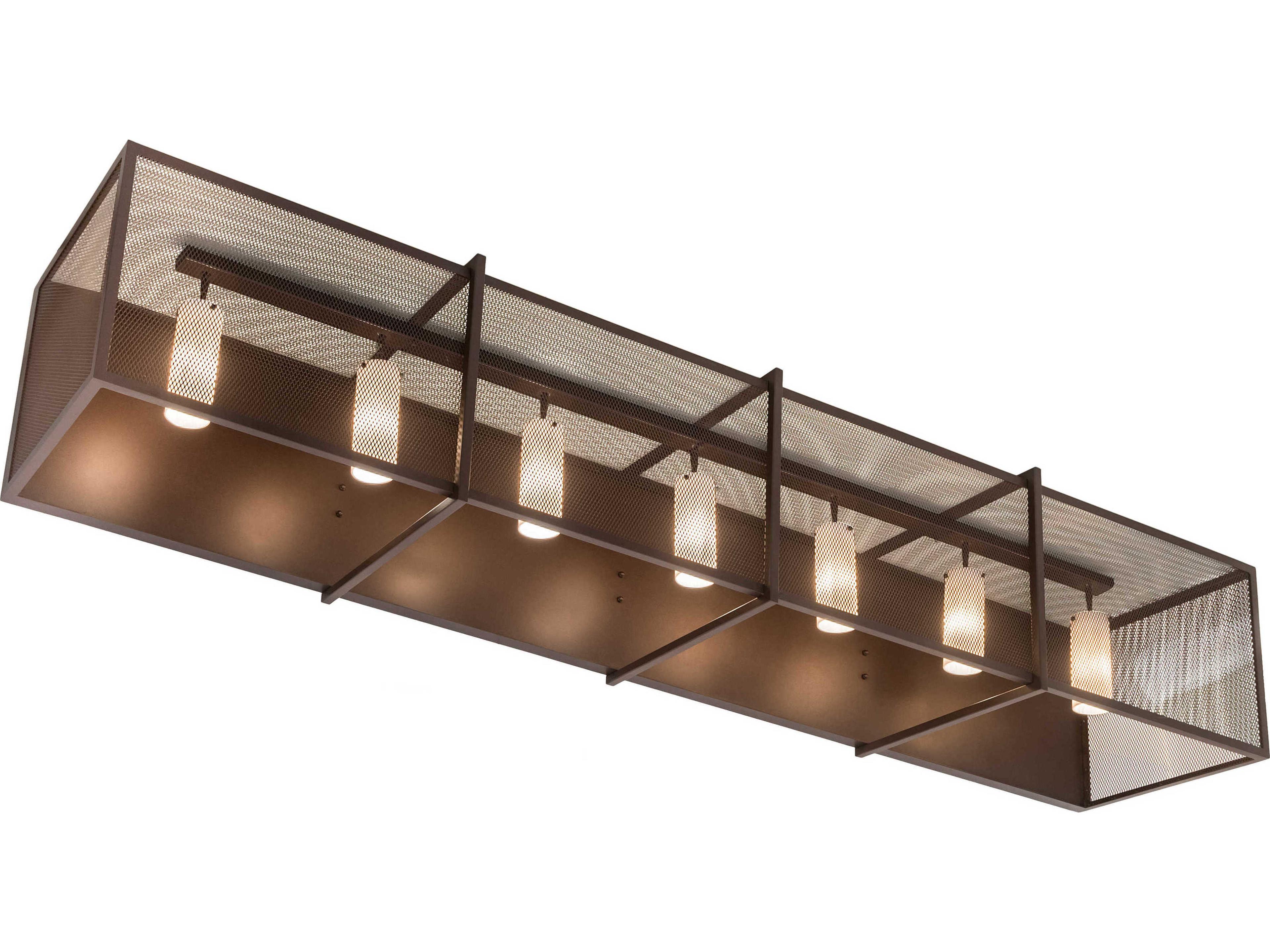 7-Light Brown Glass Vanity Light