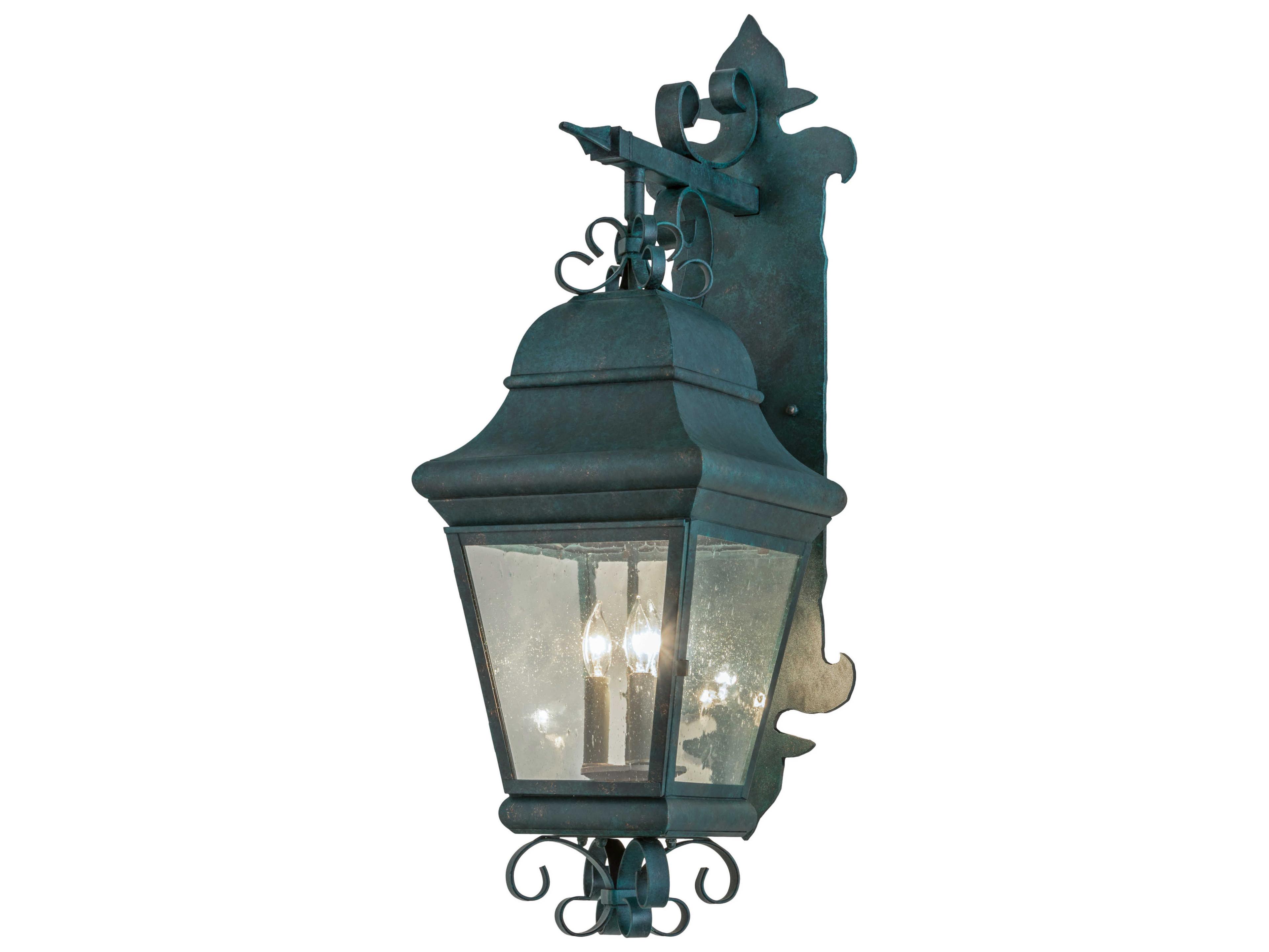 Vincente Verdigris 3 - Light Outdoor Wall Light