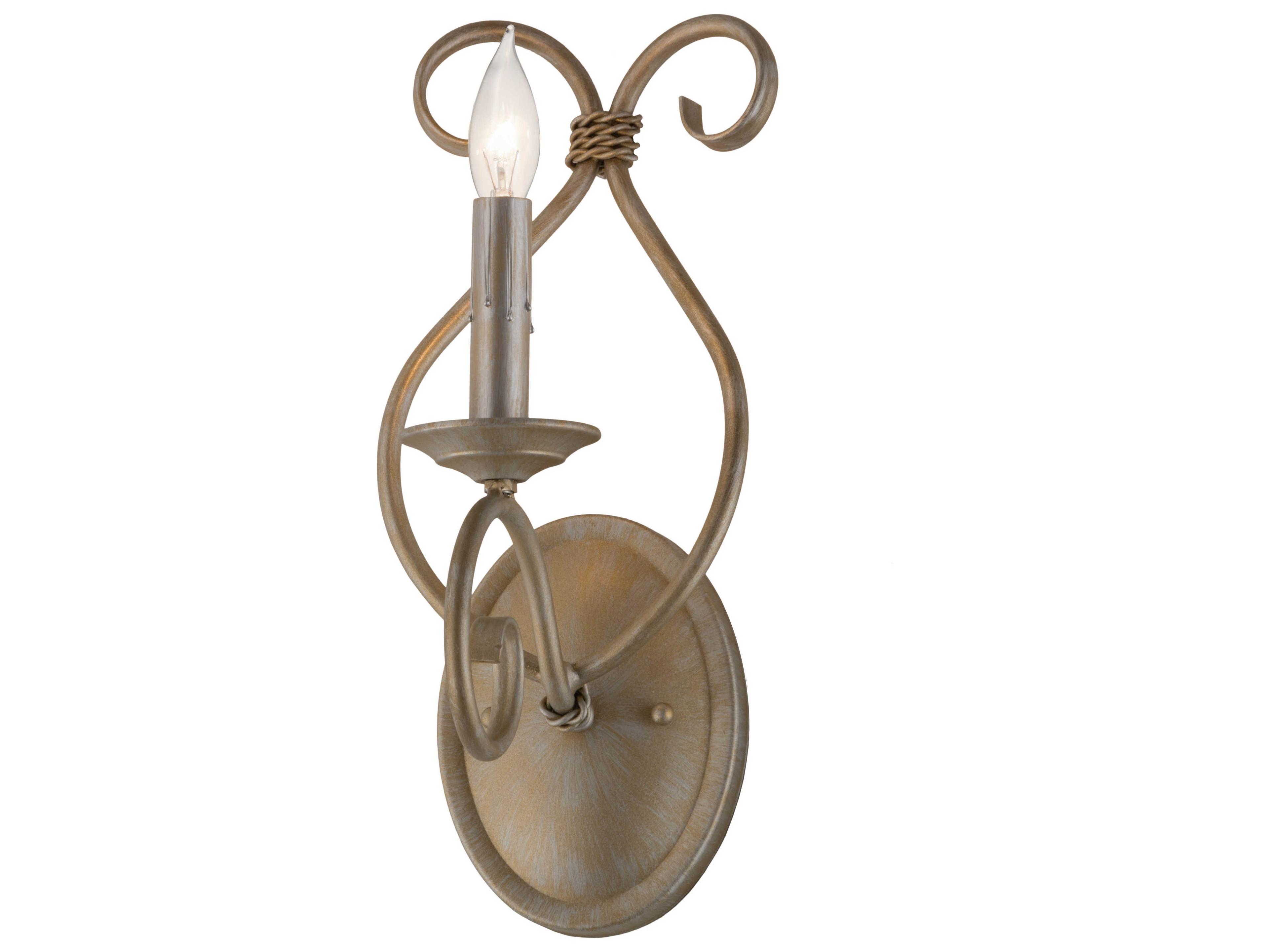 Olivia 1-Light Gold Glass Wall Sconce