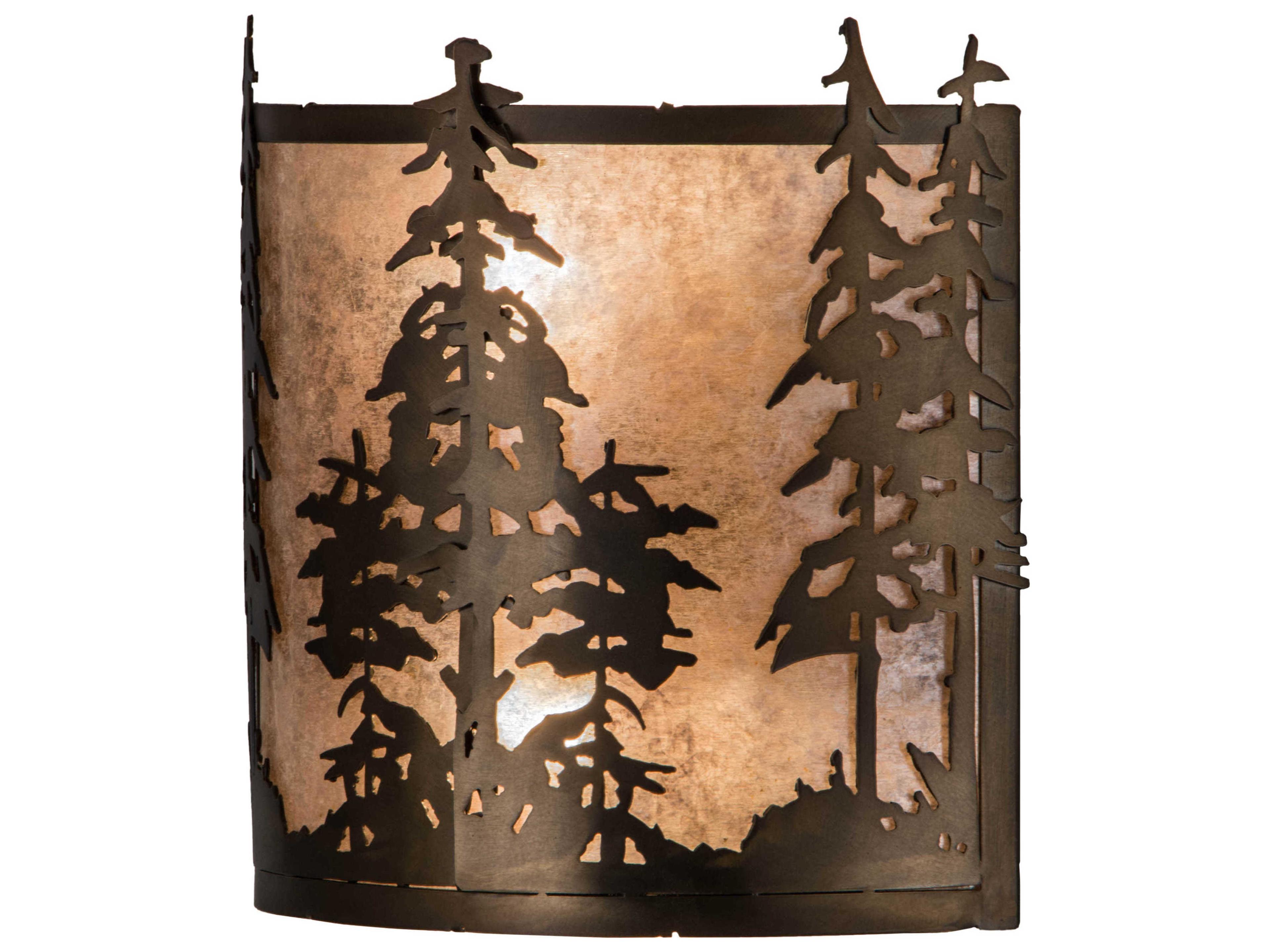 2-Light Copper Glass Wall Sconce