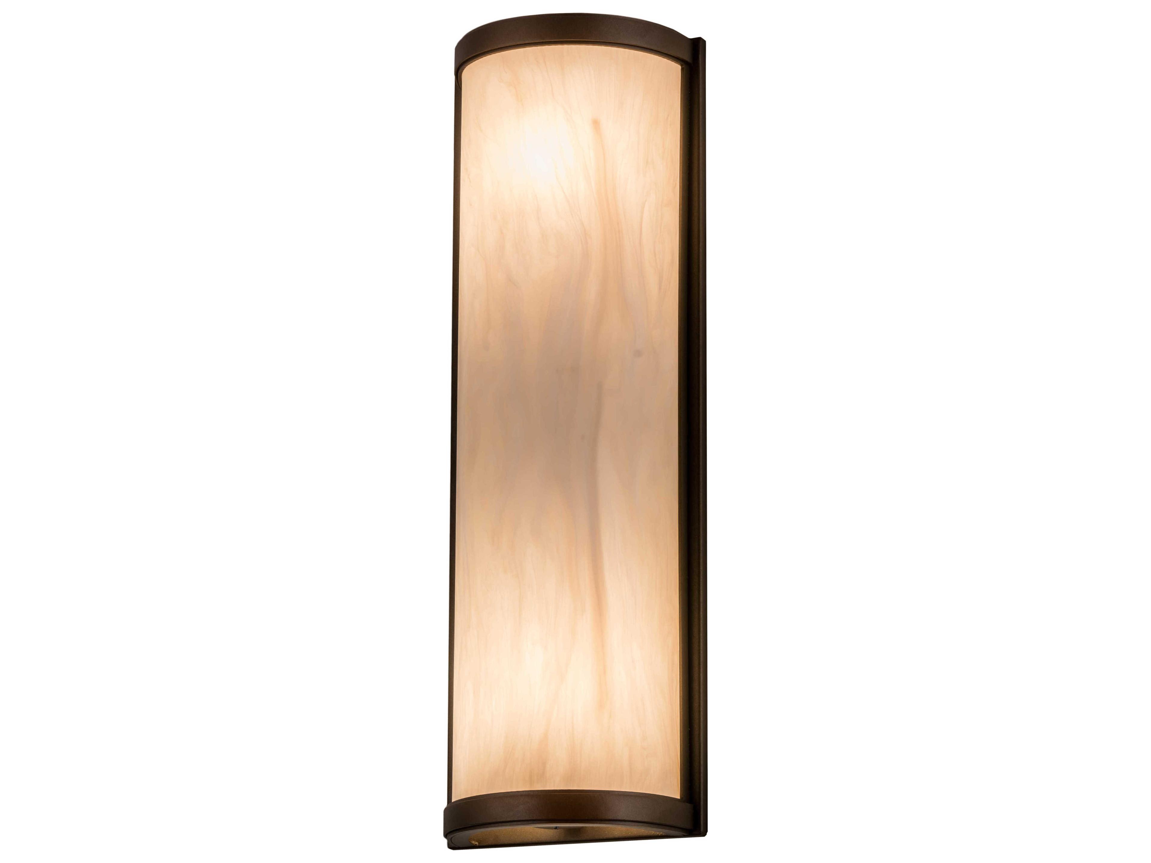 2-Light Brown Glass Wall Sconce