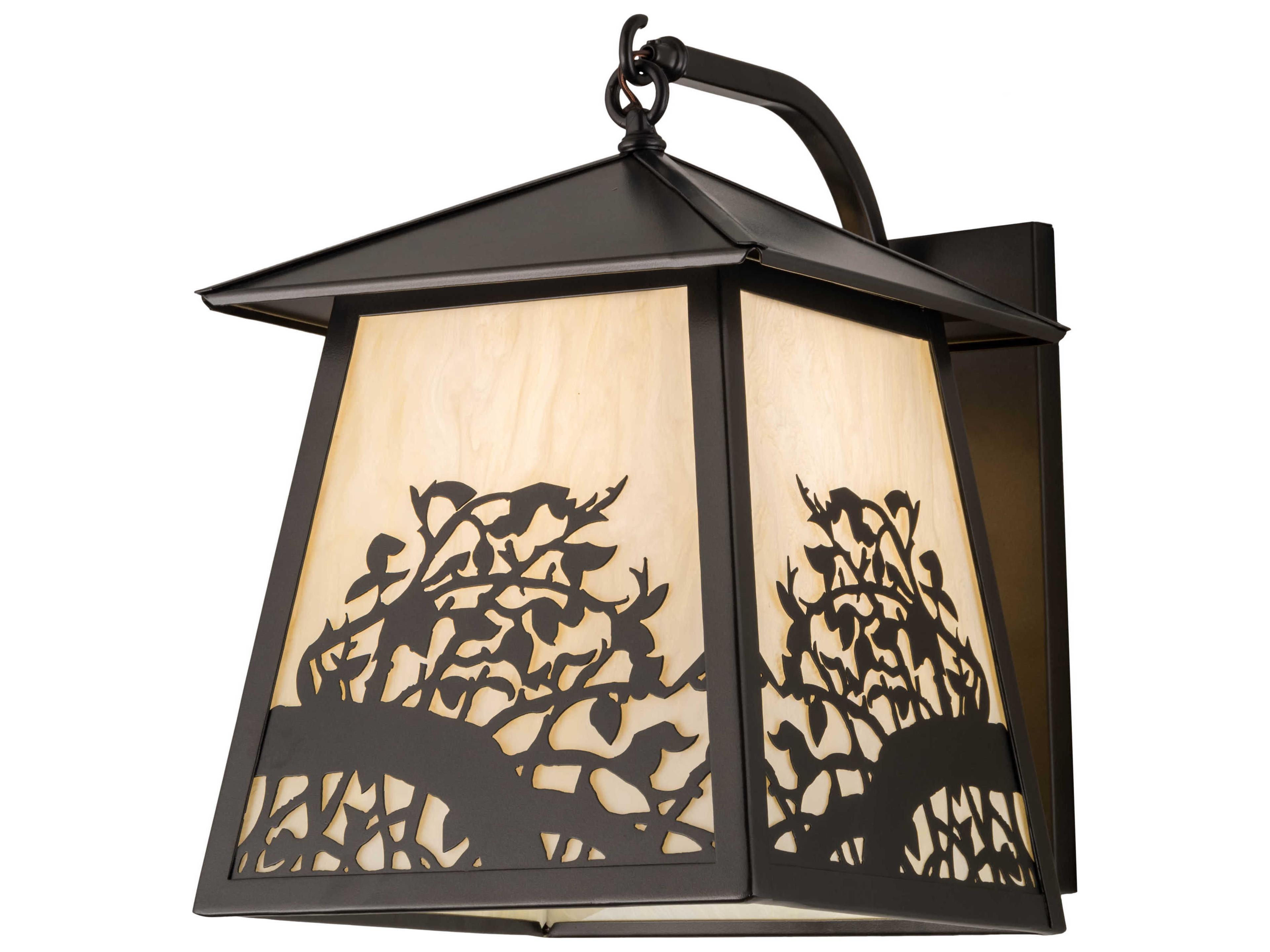 1-Light Bronze Glass Wall Sconce