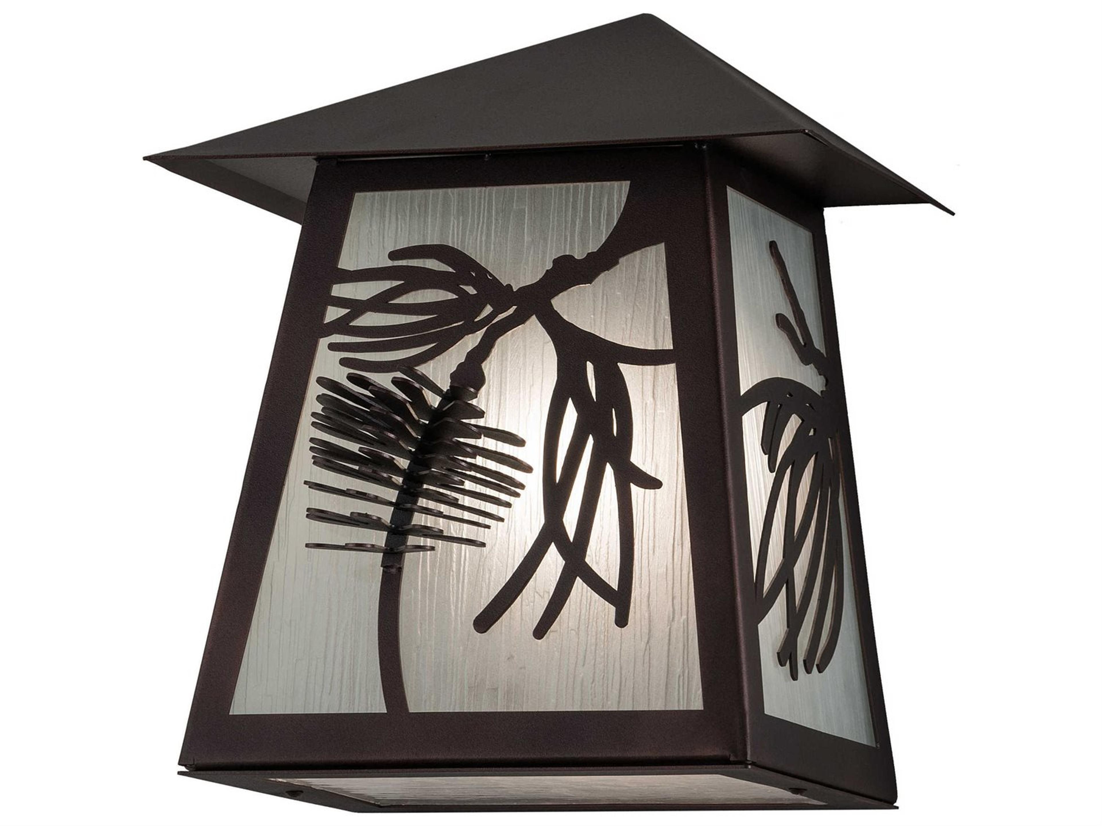 1-Light Bronze Glass Wall Sconce