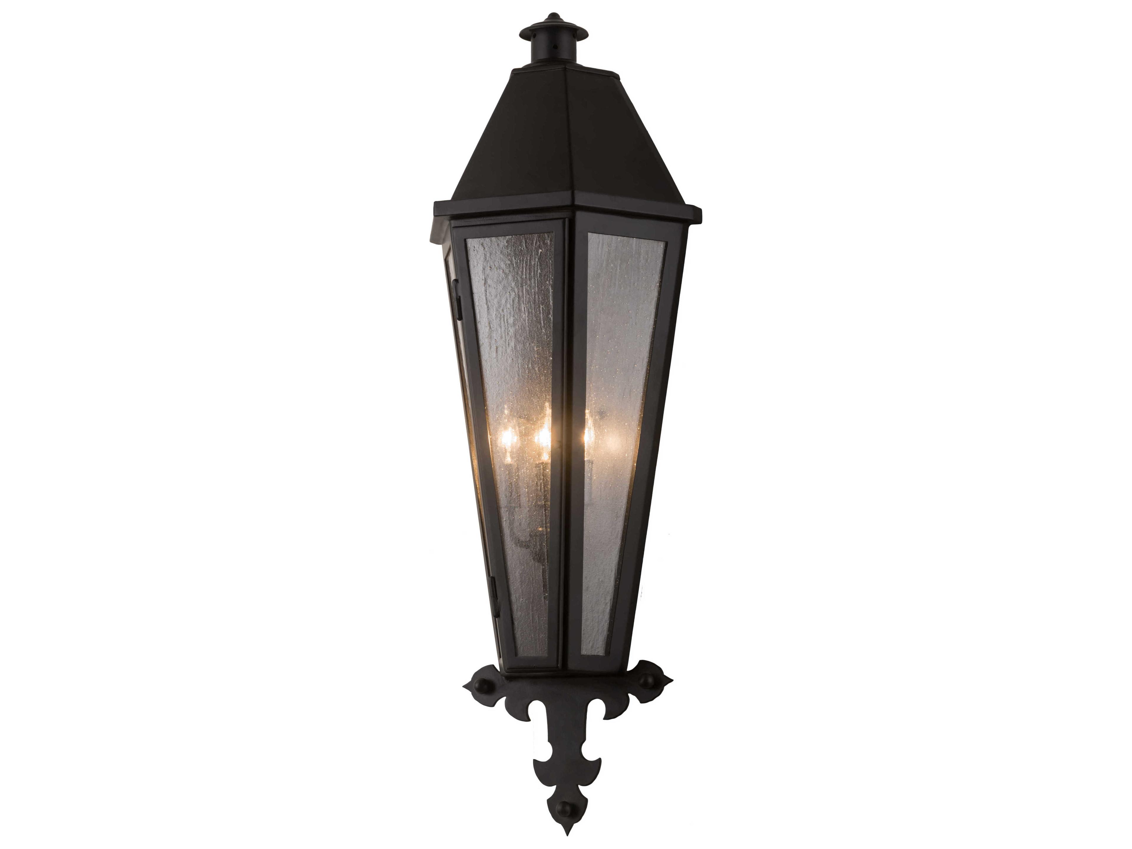 Millesime 3-Light Black Glass Wall Sconce