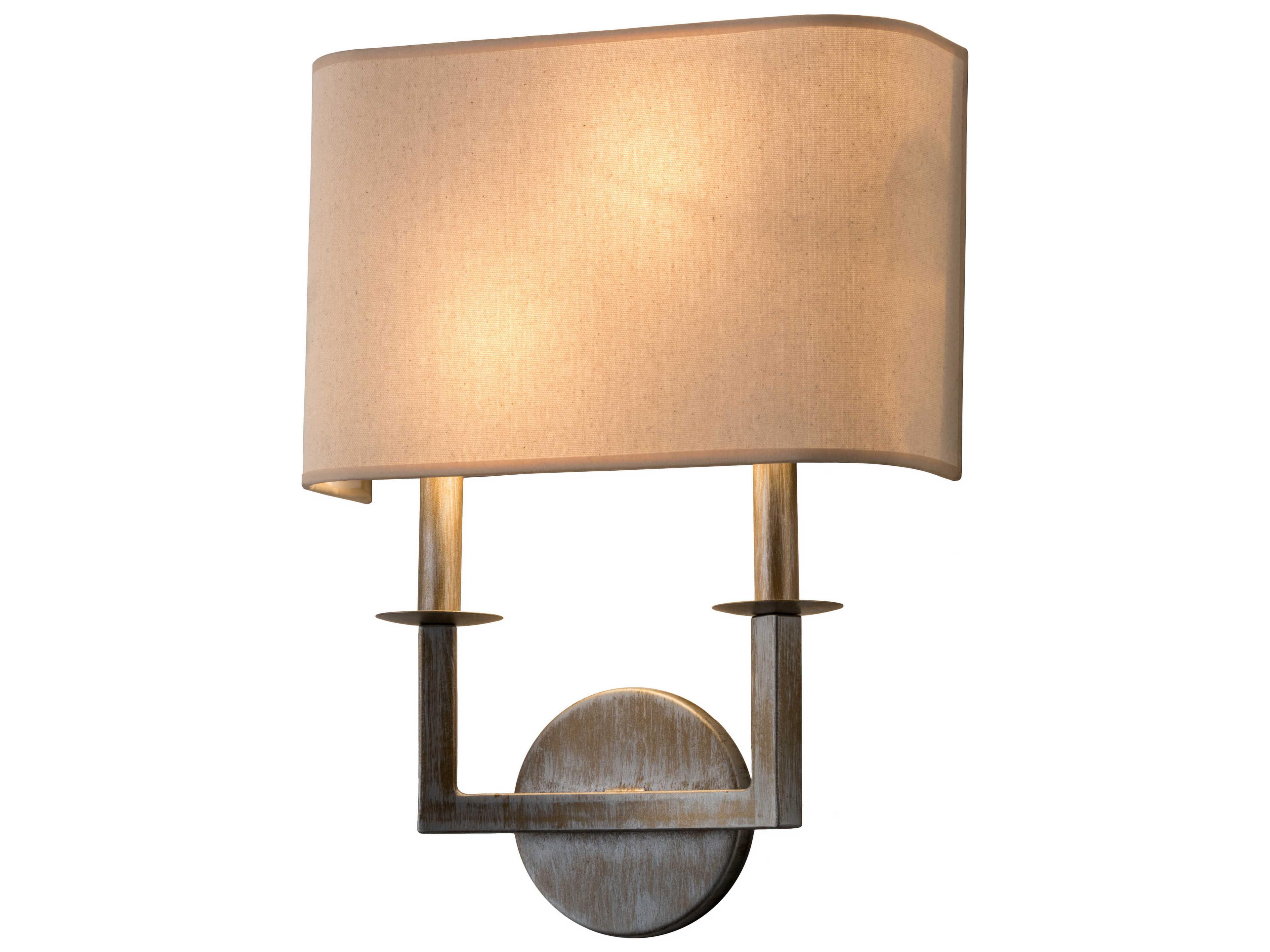 2-Light Off White Glass LED Wall Sconce