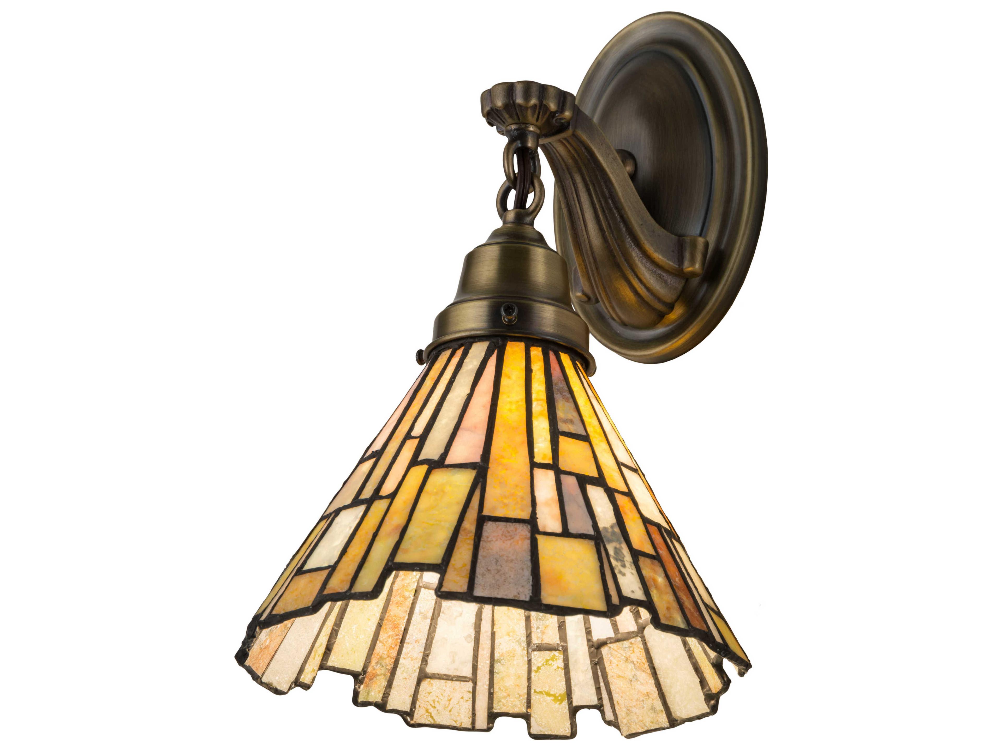 Meyda 1-Light Copper Tiffany Wall Sconce
