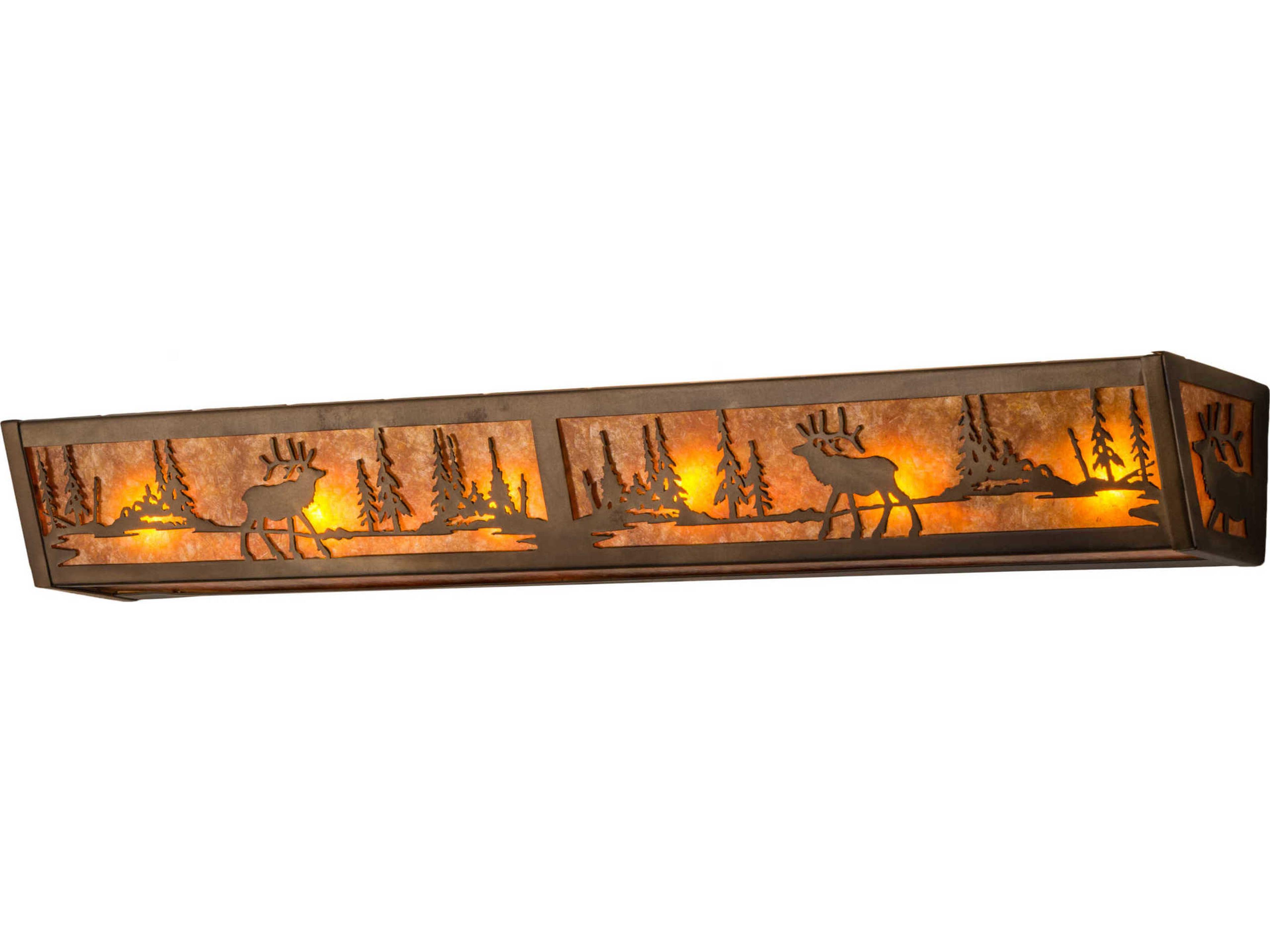 Meyda 6-Light Brown Glass Vanity Light