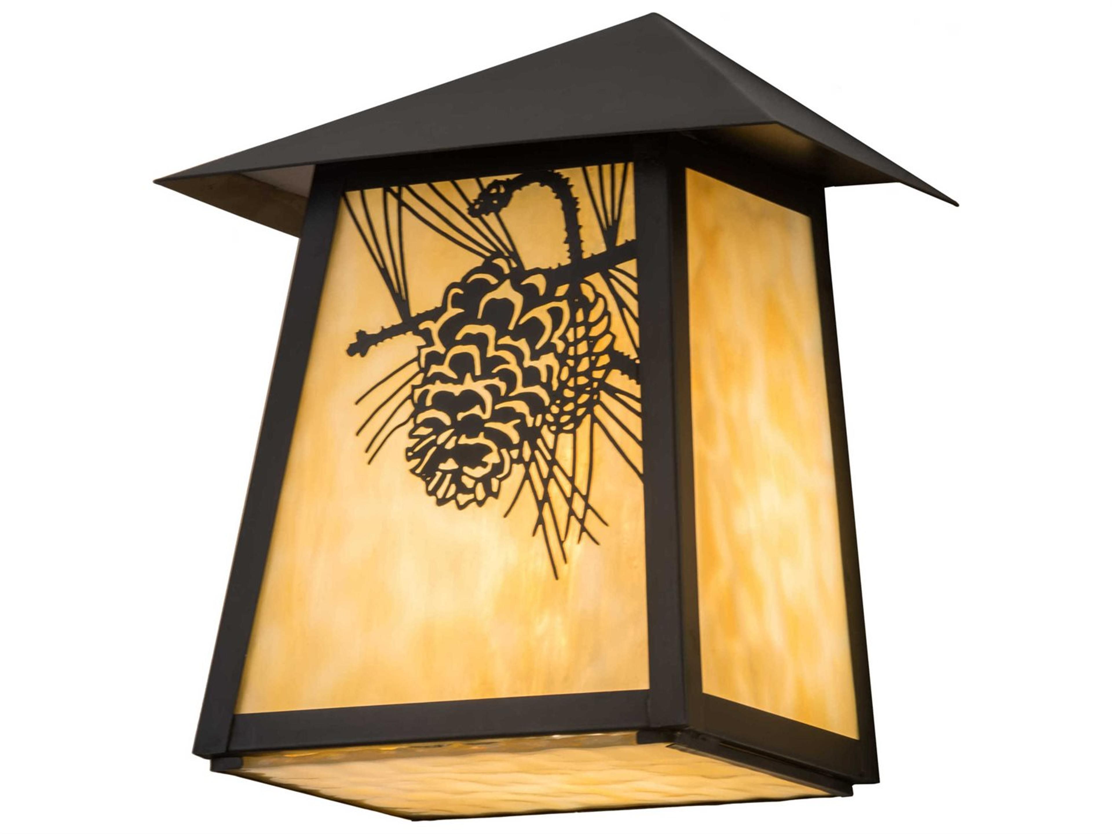 1-Light Brown Glass Wall Sconce