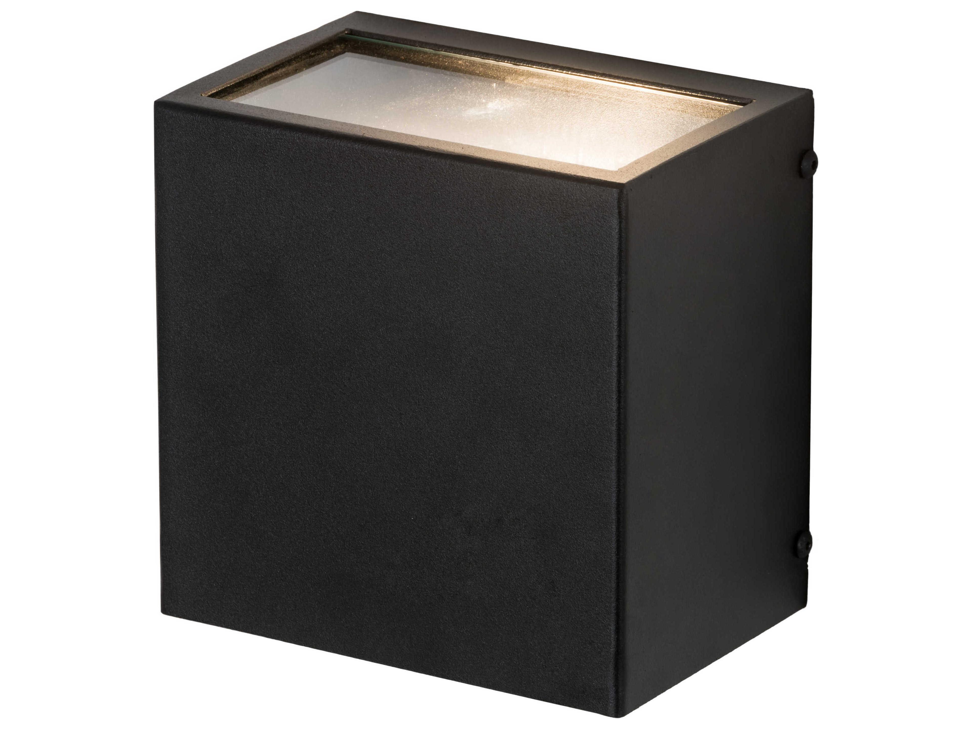 1-Light Black Glass LED Wall Sconce