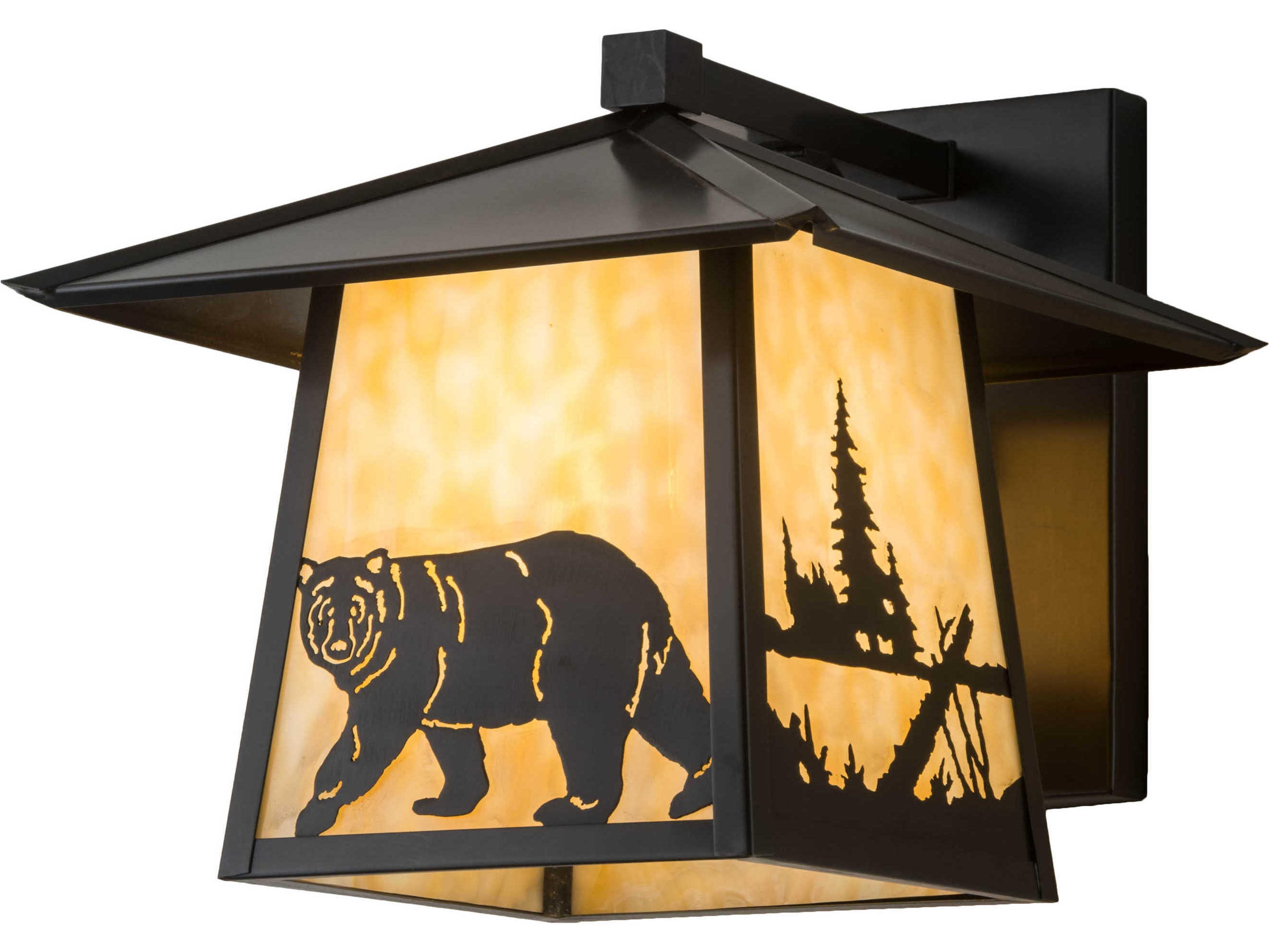 1-Light Brown Glass Wall Sconce