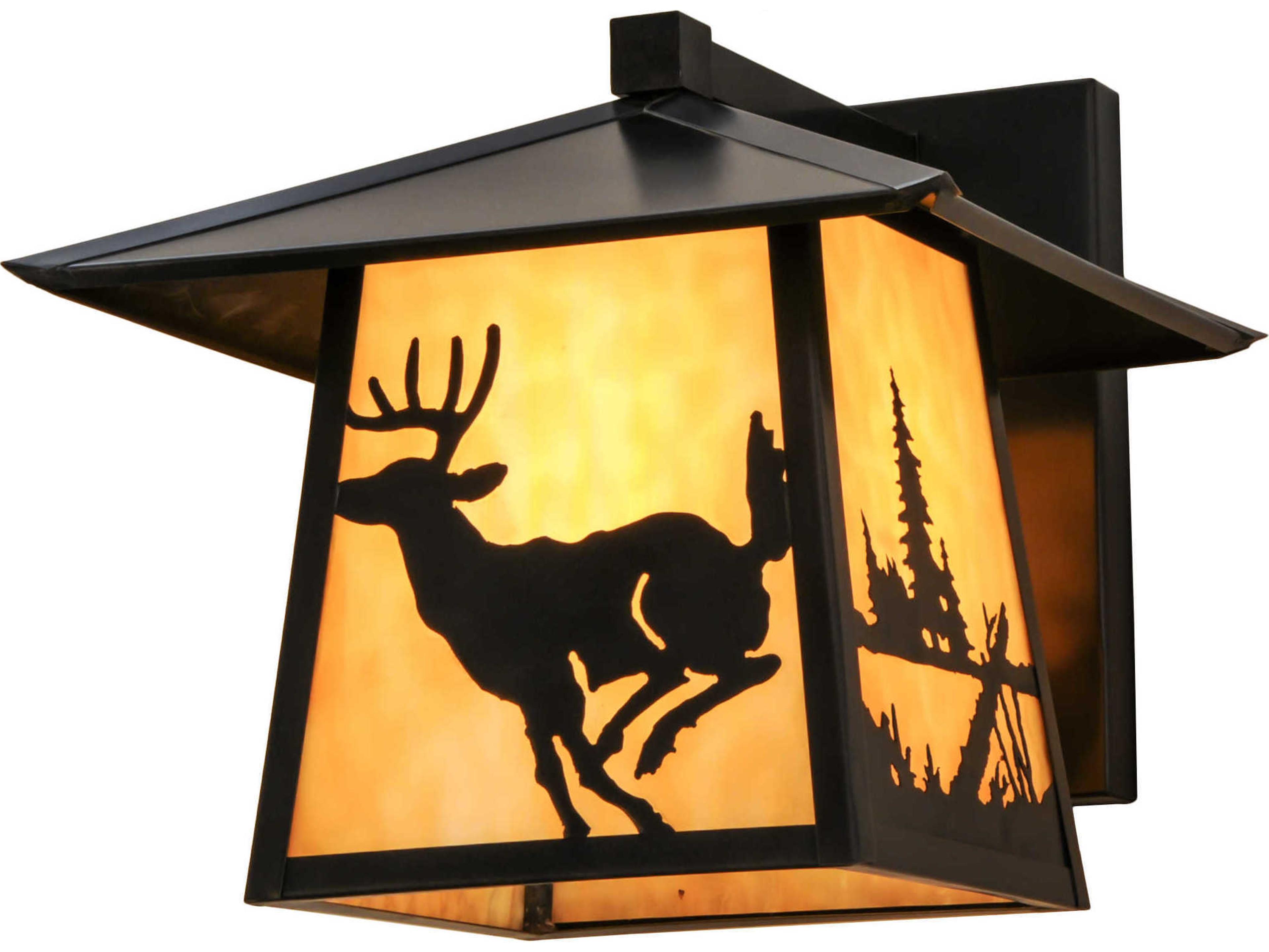 1-Light Brown Glass Wall Sconce