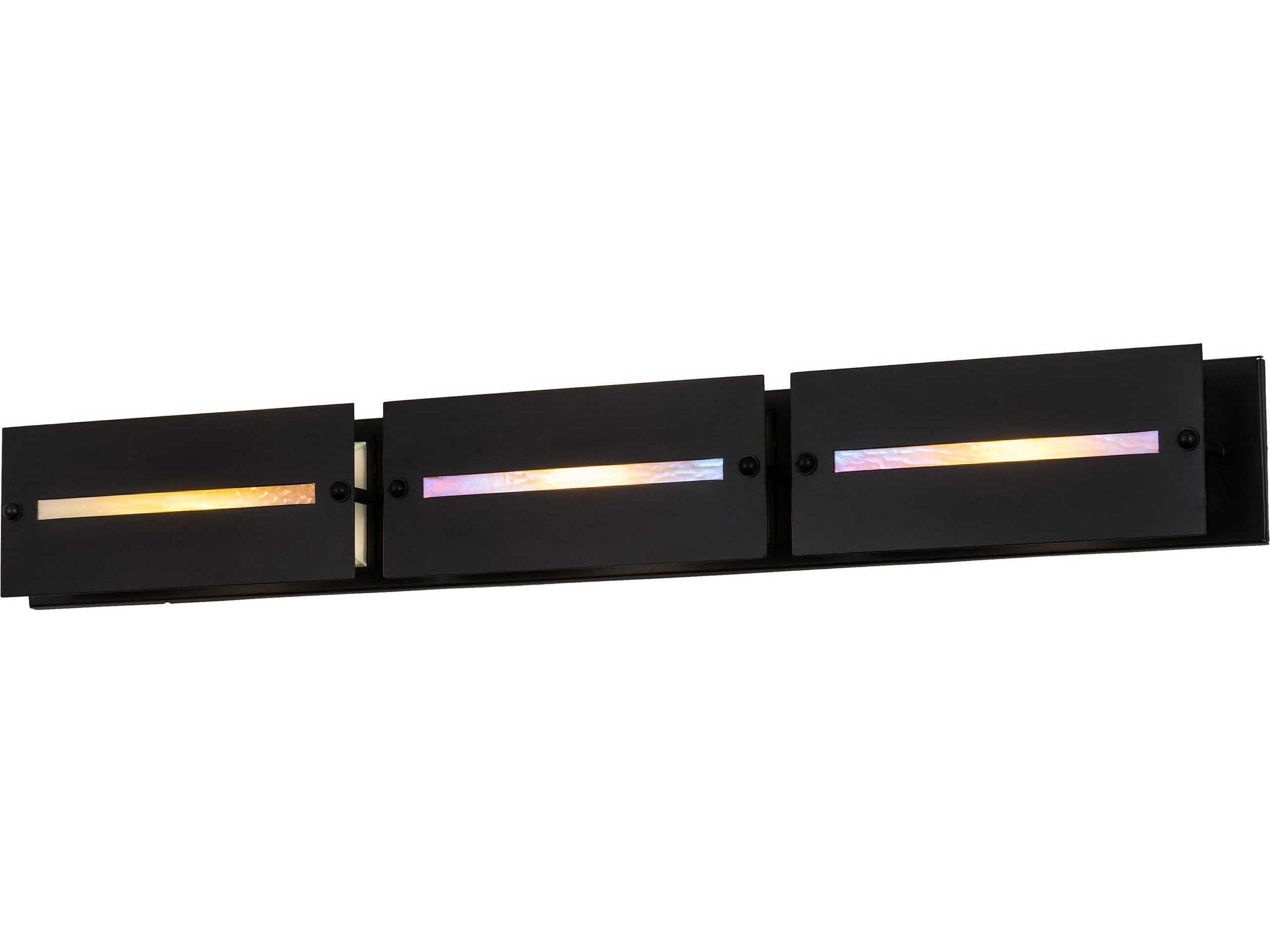 Moss Creek 3-Light Black Glass Vanity Light