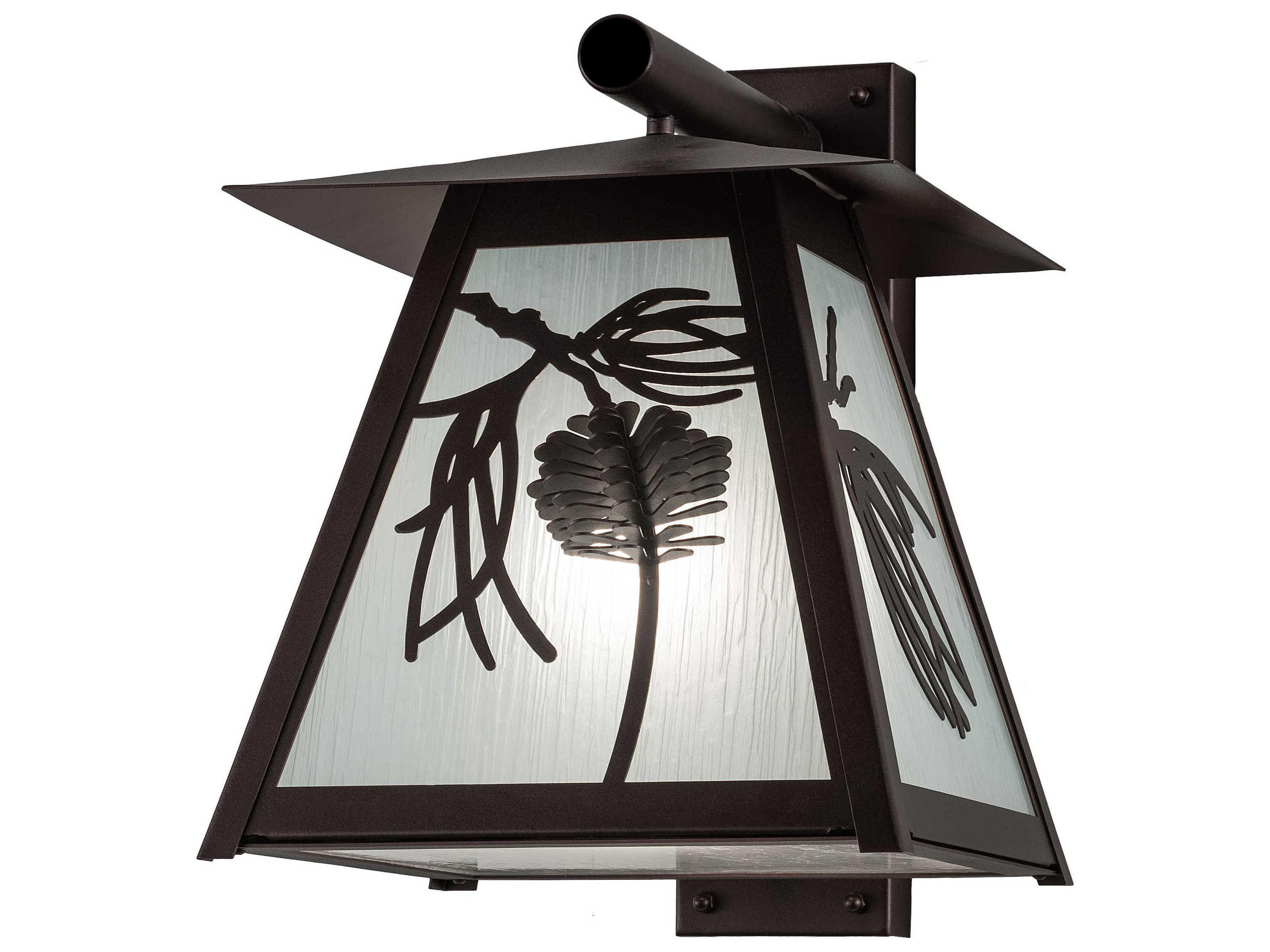 1-Light Bronze Glass Wall Sconce