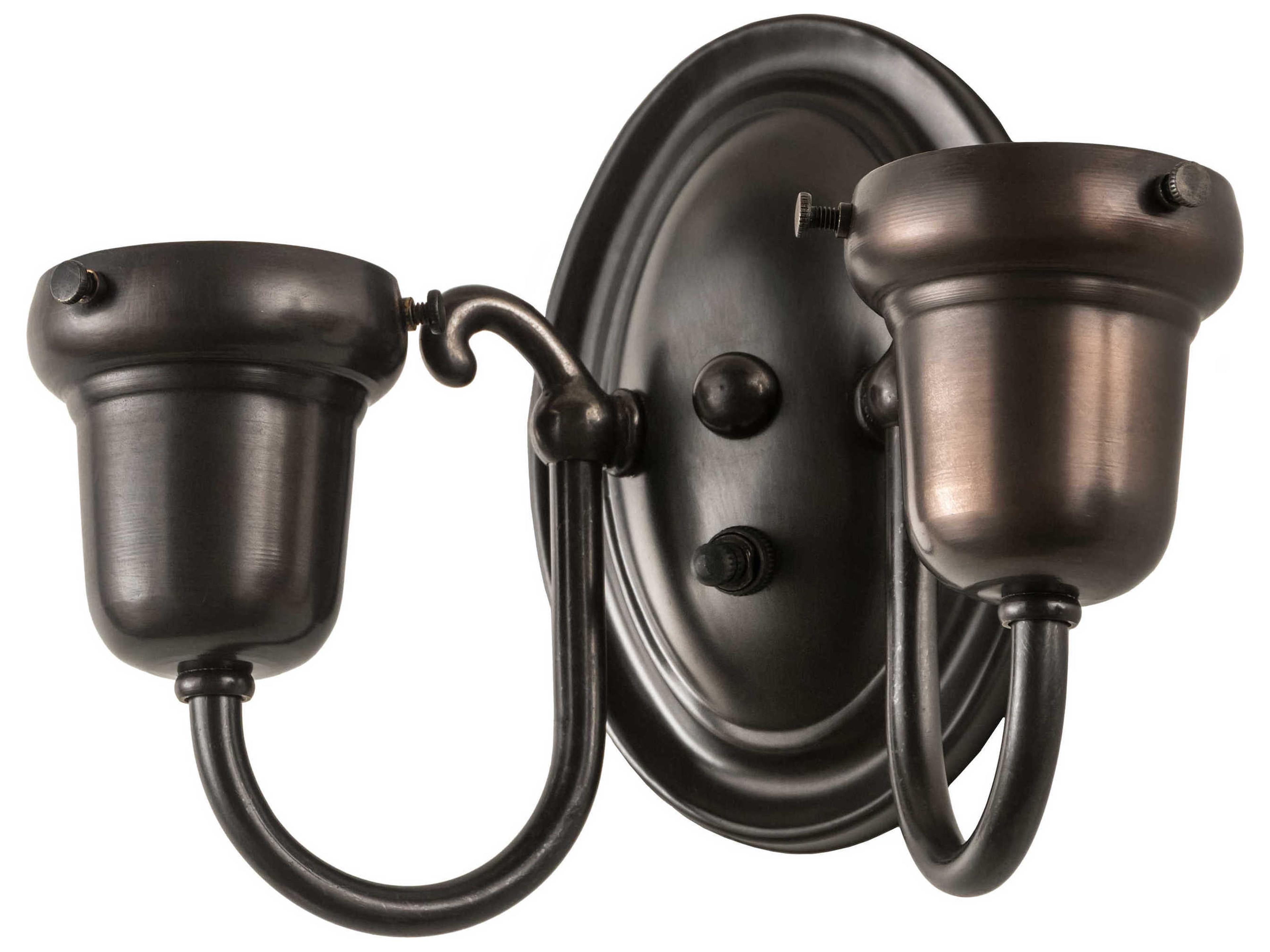 2-Light Brown Wall Sconce