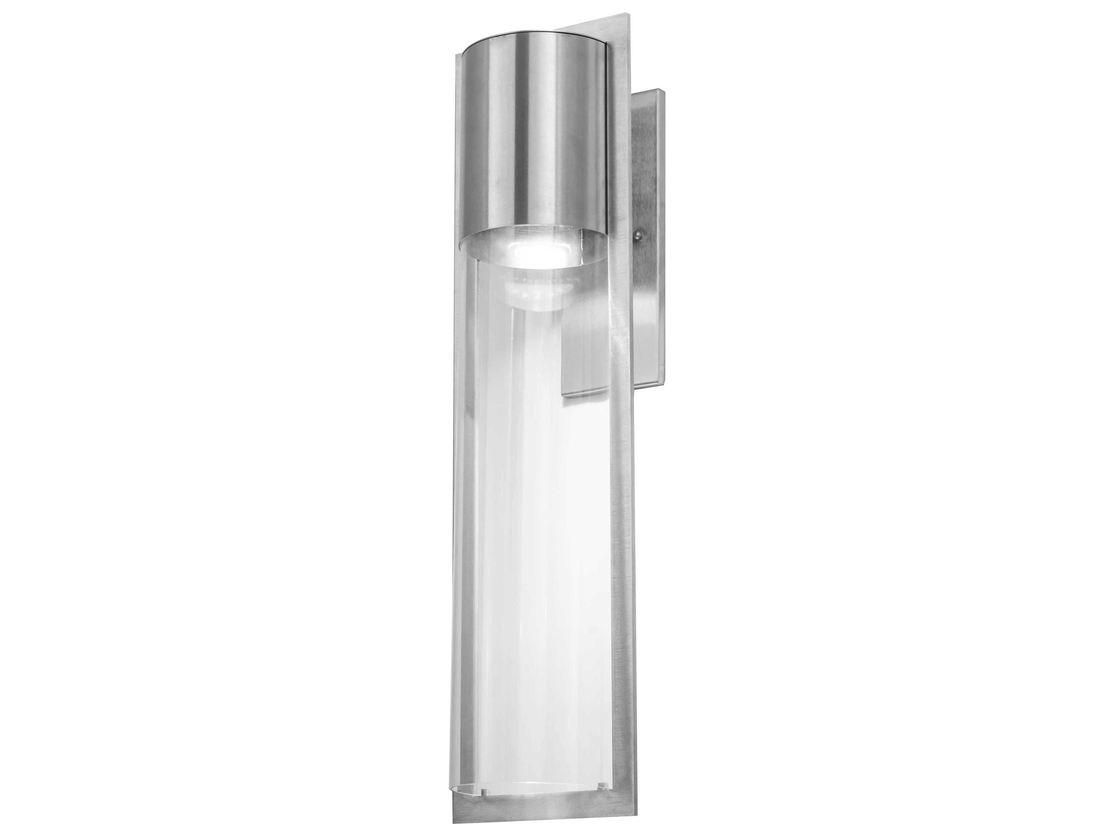 1-Light Steel Glass Wall Sconce