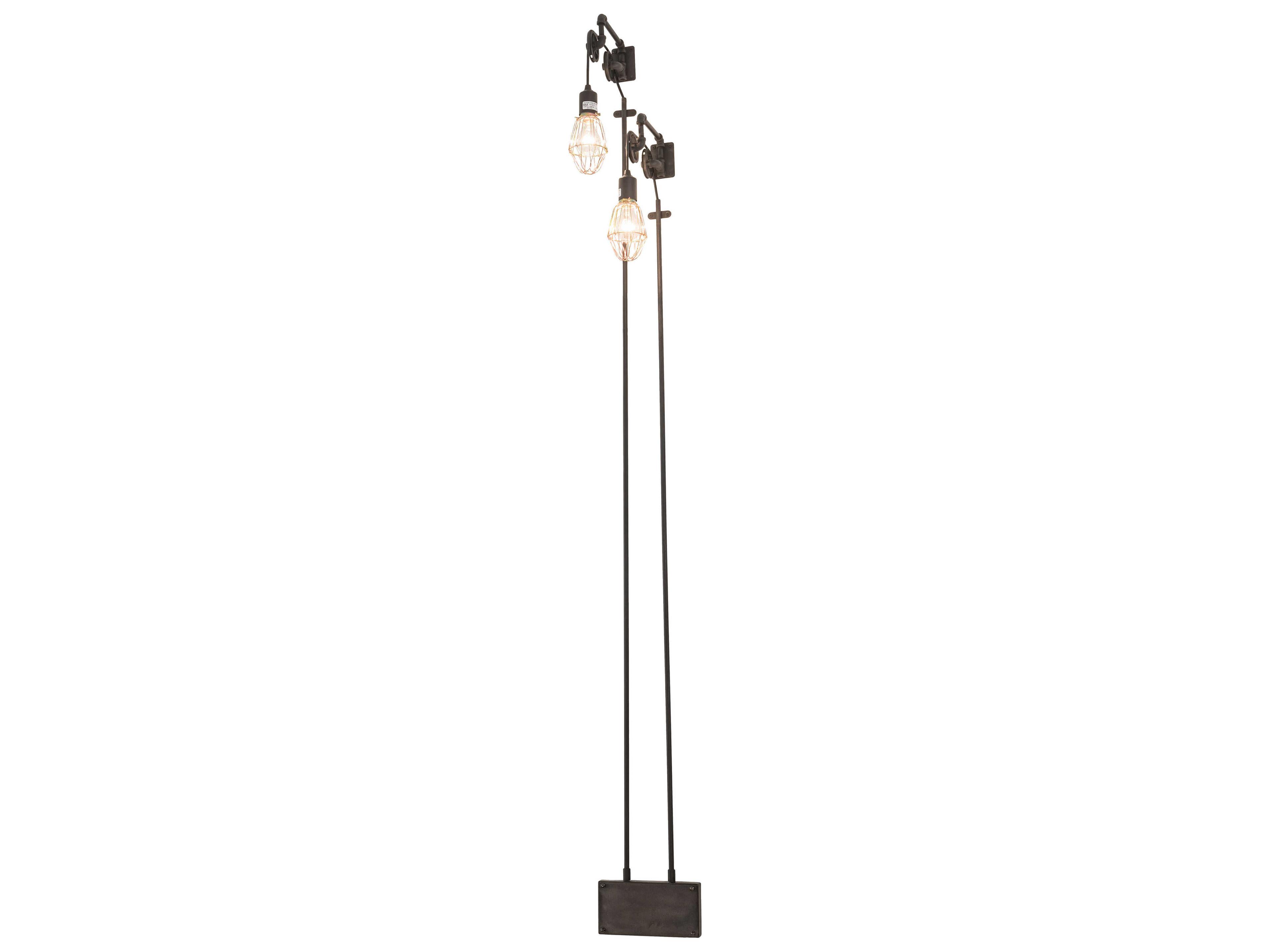 Alva 2-Light Black Glass Wall Sconce
