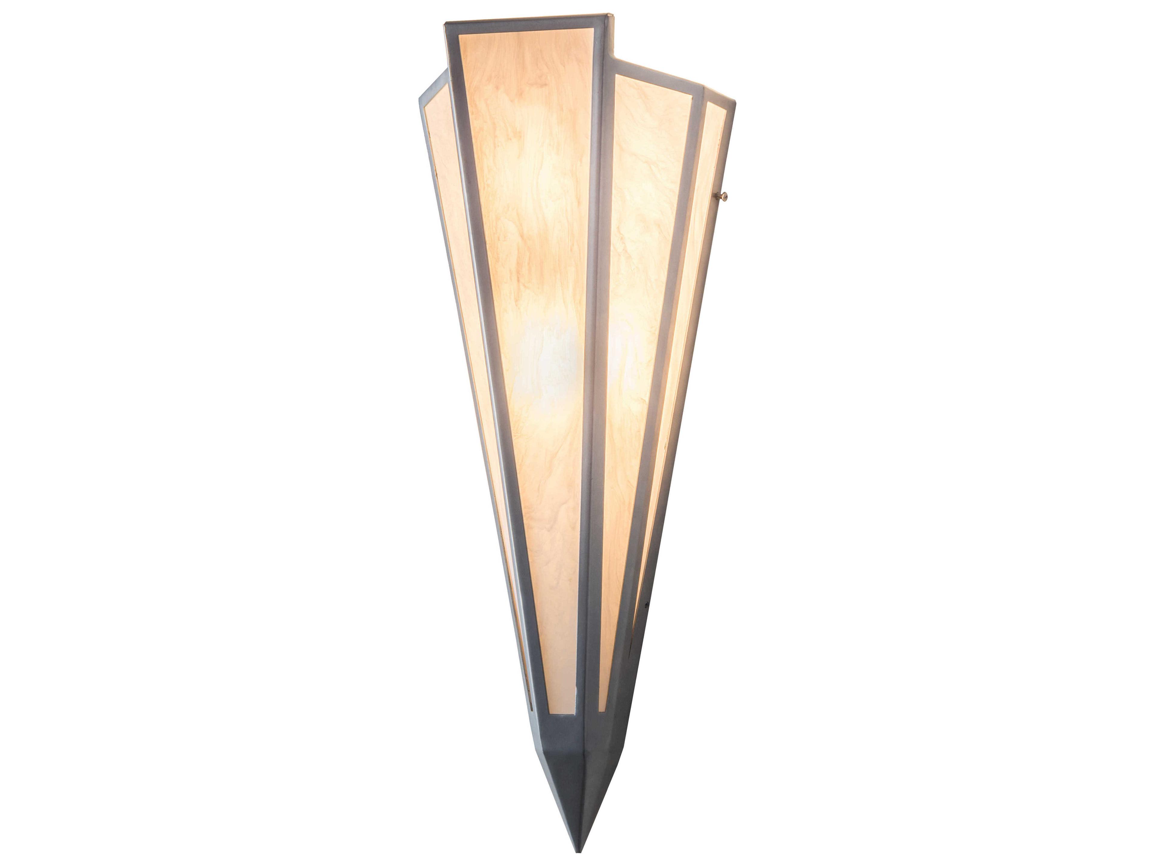 Brum 2-Light Silver Glass Wall Sconce