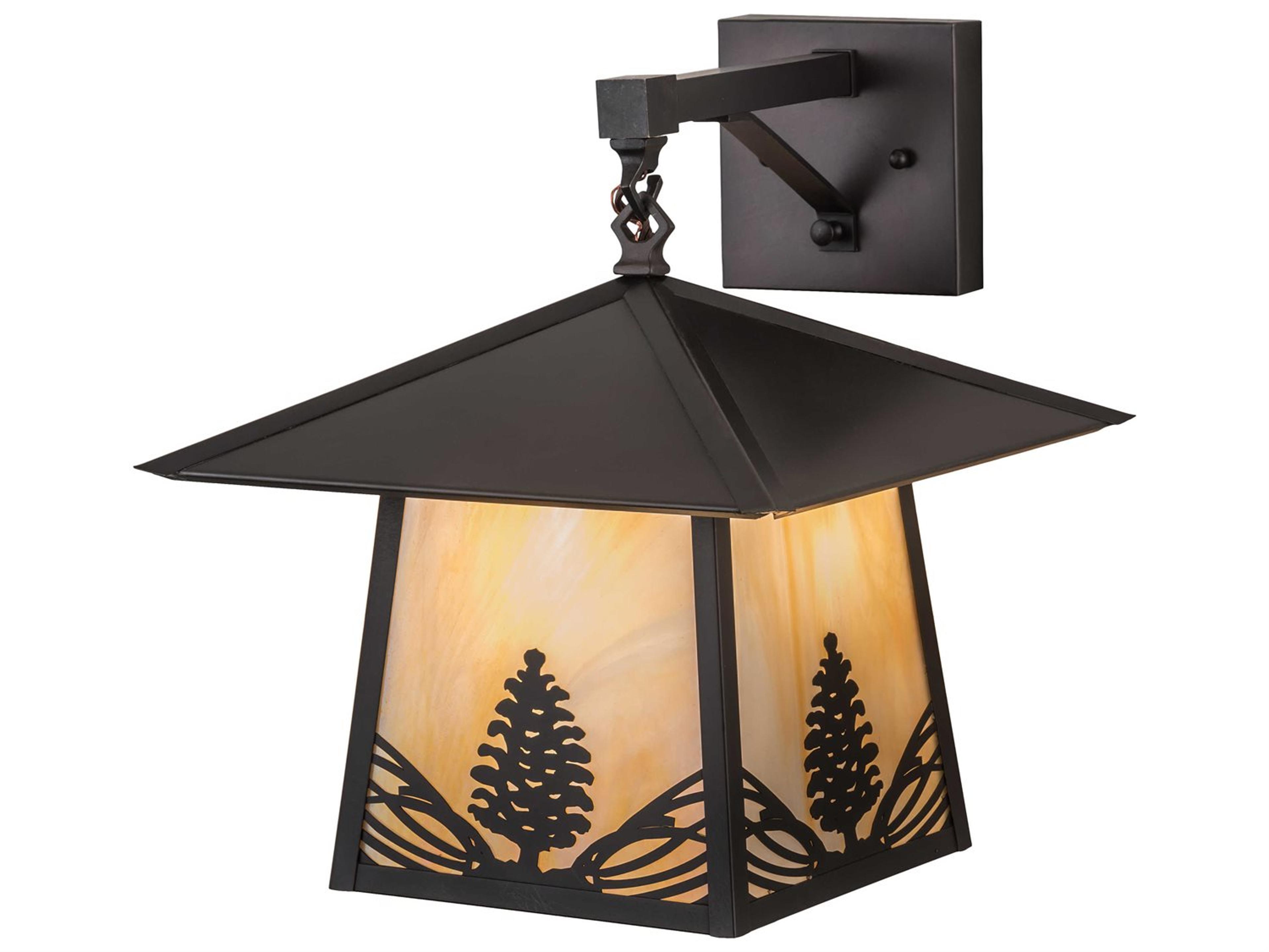 Mountain Pine 1-Light Brown Glass Wall Sconce