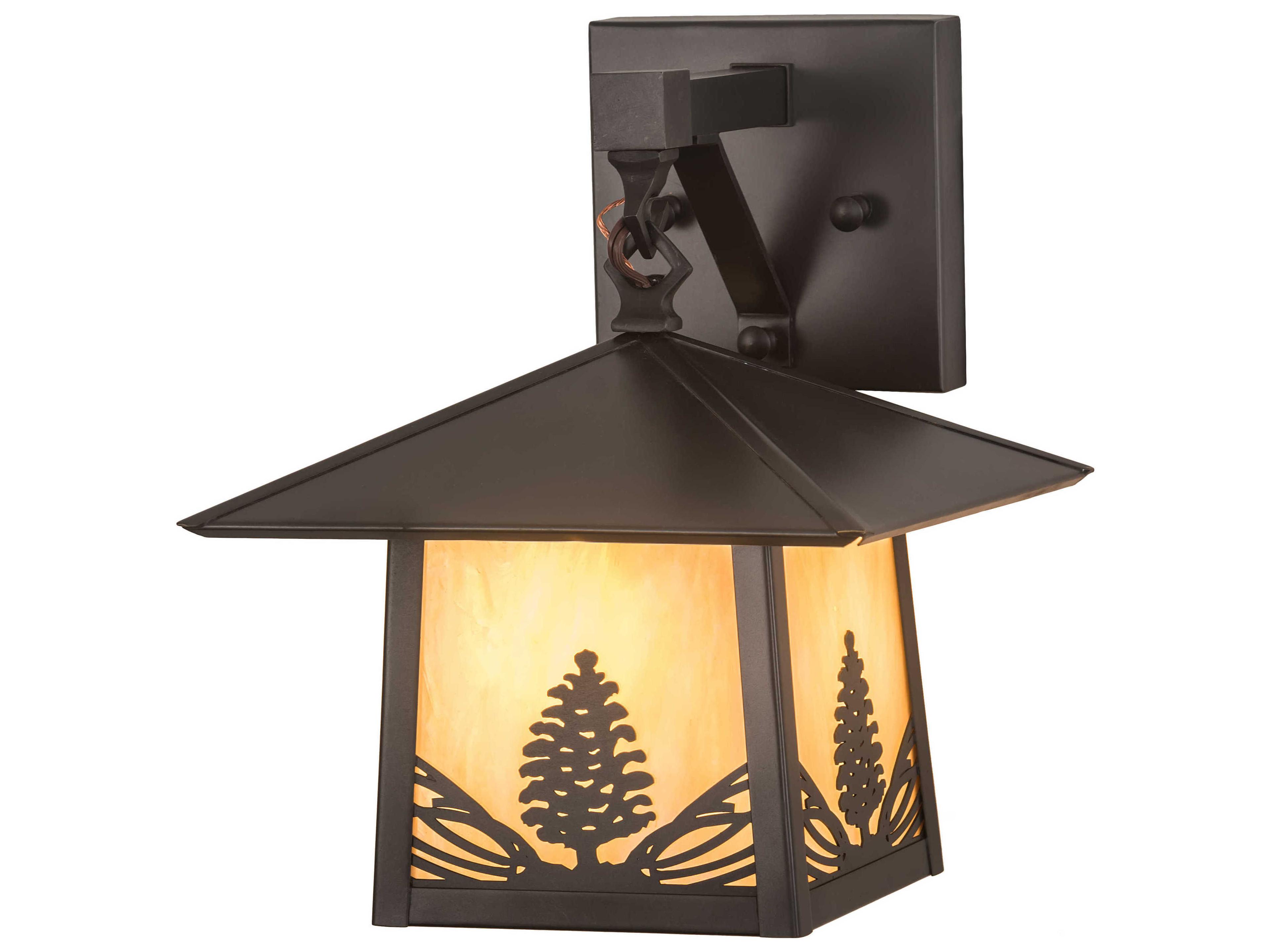 Mountain Pine 1-Light Brown Glass Wall Sconce