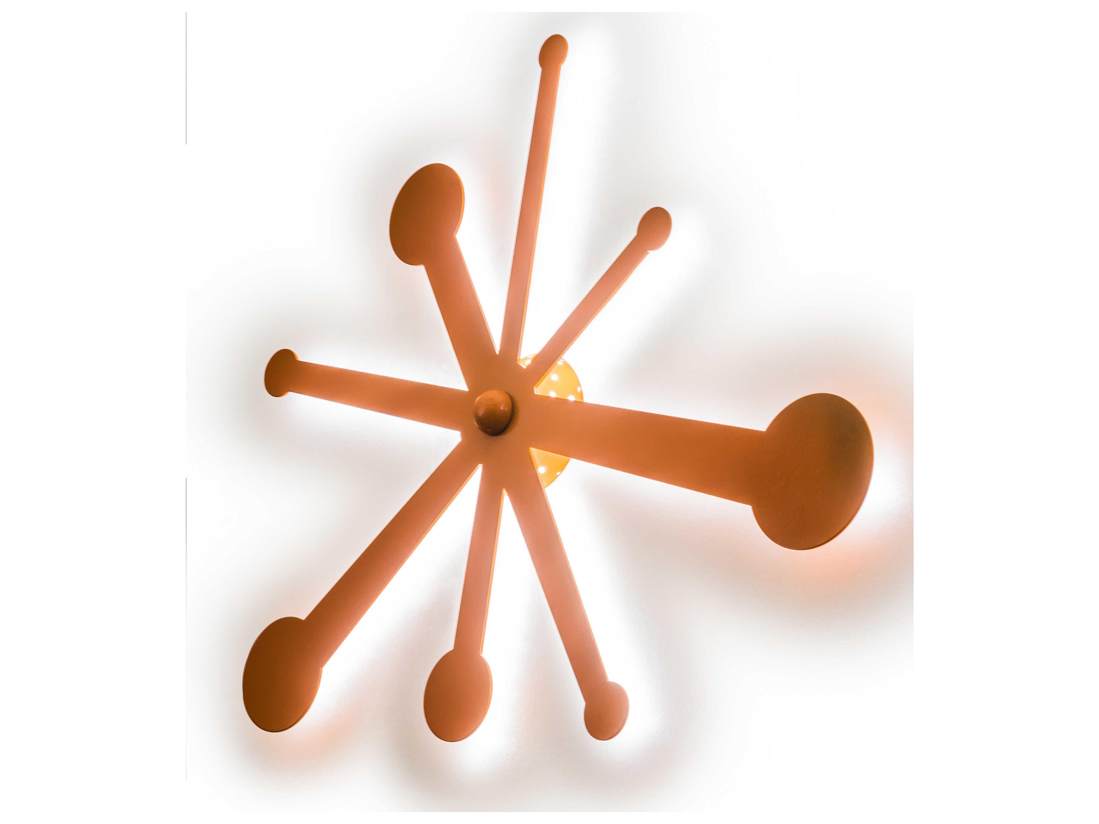 Led Orange Glass Wall Sconce