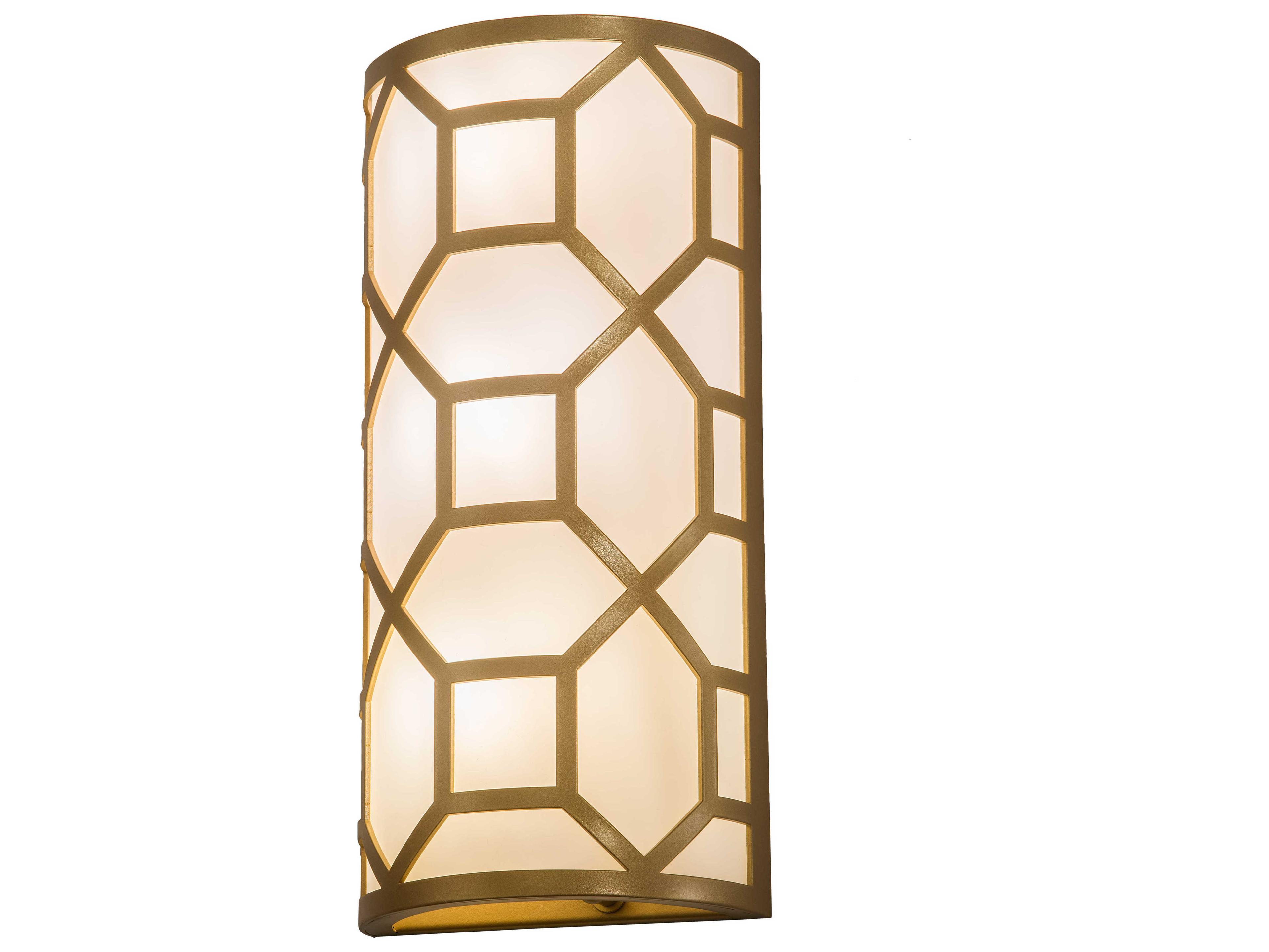 3-Light Gold Glass LED Wall Sconce