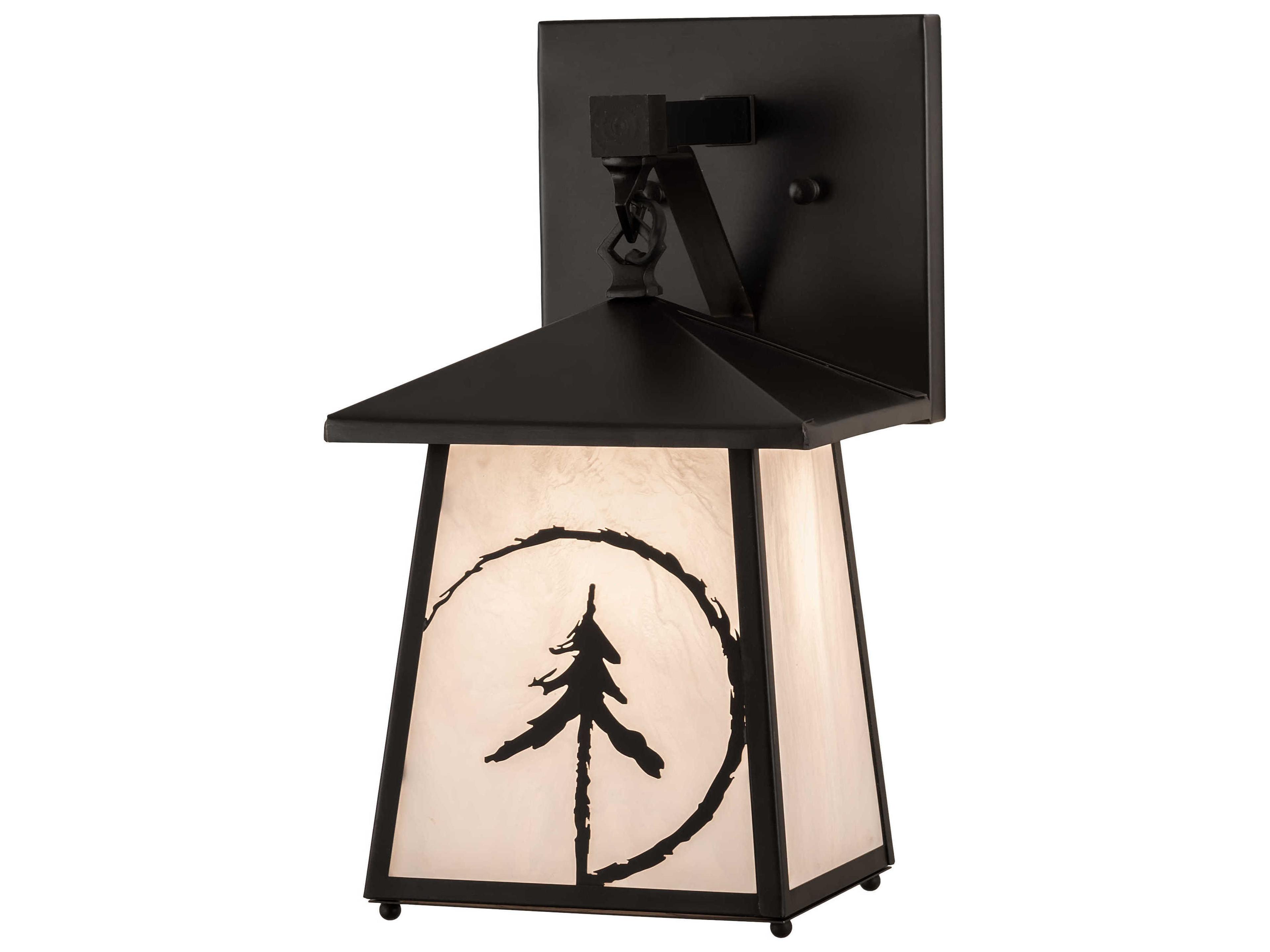 1-Light Brown Glass Wall Sconce