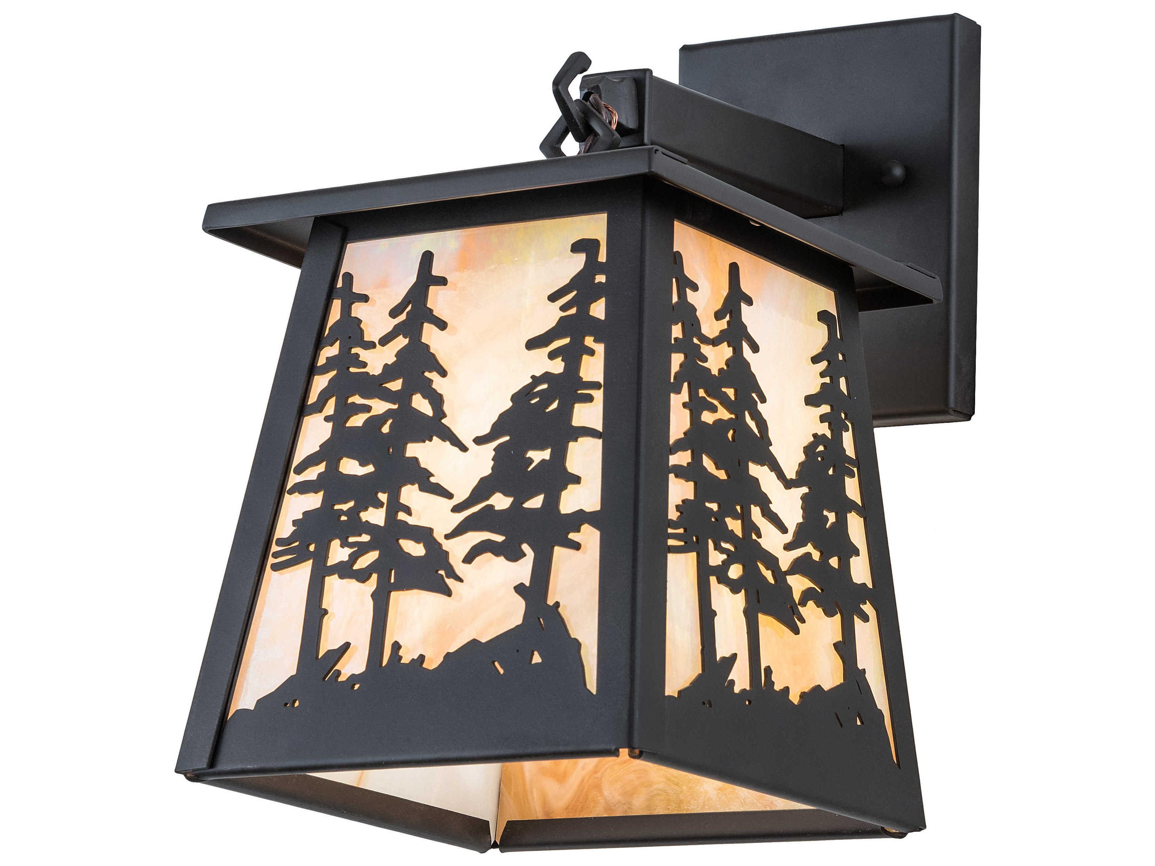 Meyda 1-Light Bronze Glass Wall Sconce