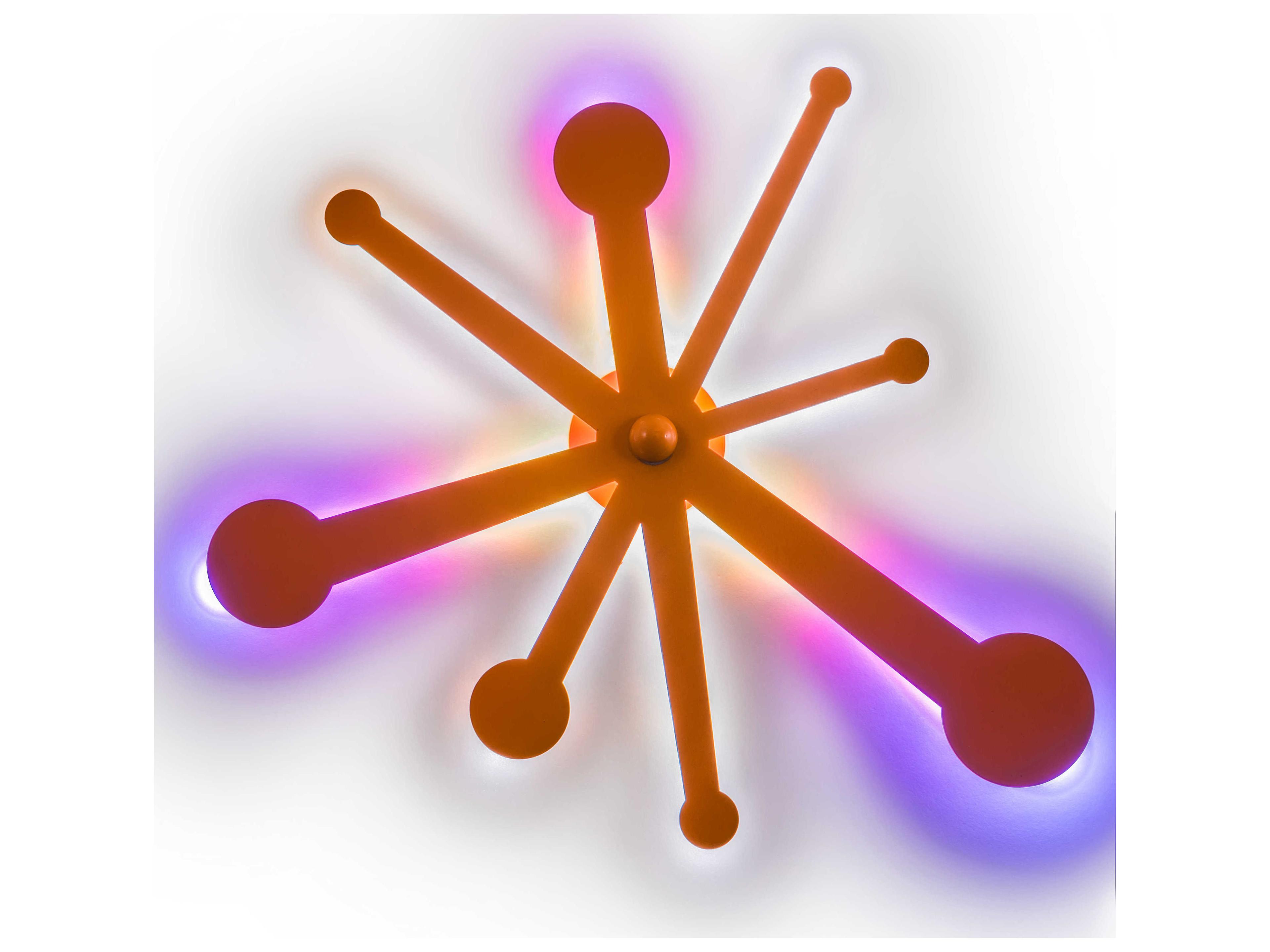 Led led Orange Glass Wall Sconce