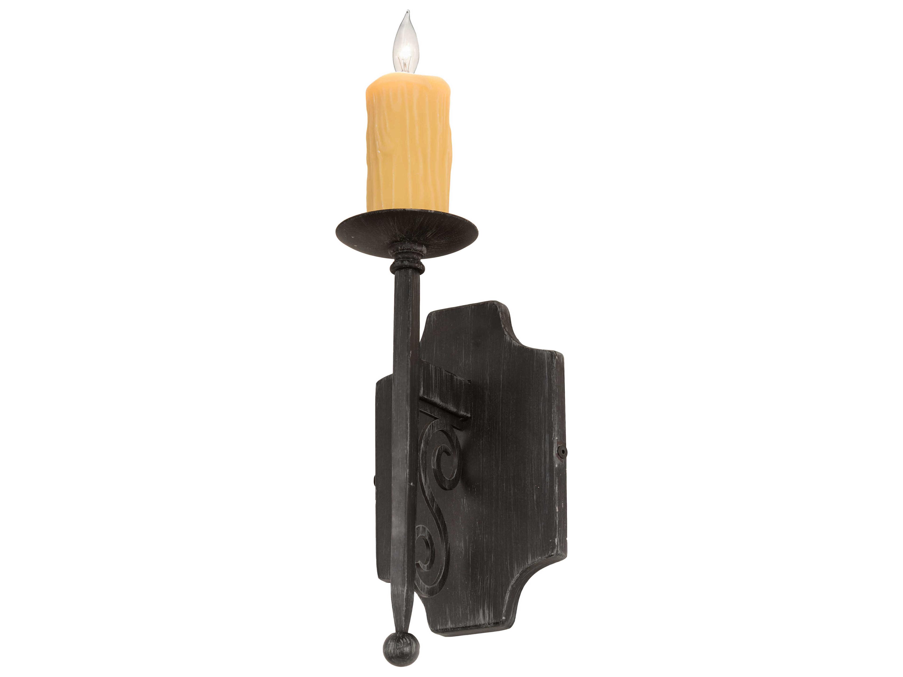 Toscano 2-Light Black Wall Sconce