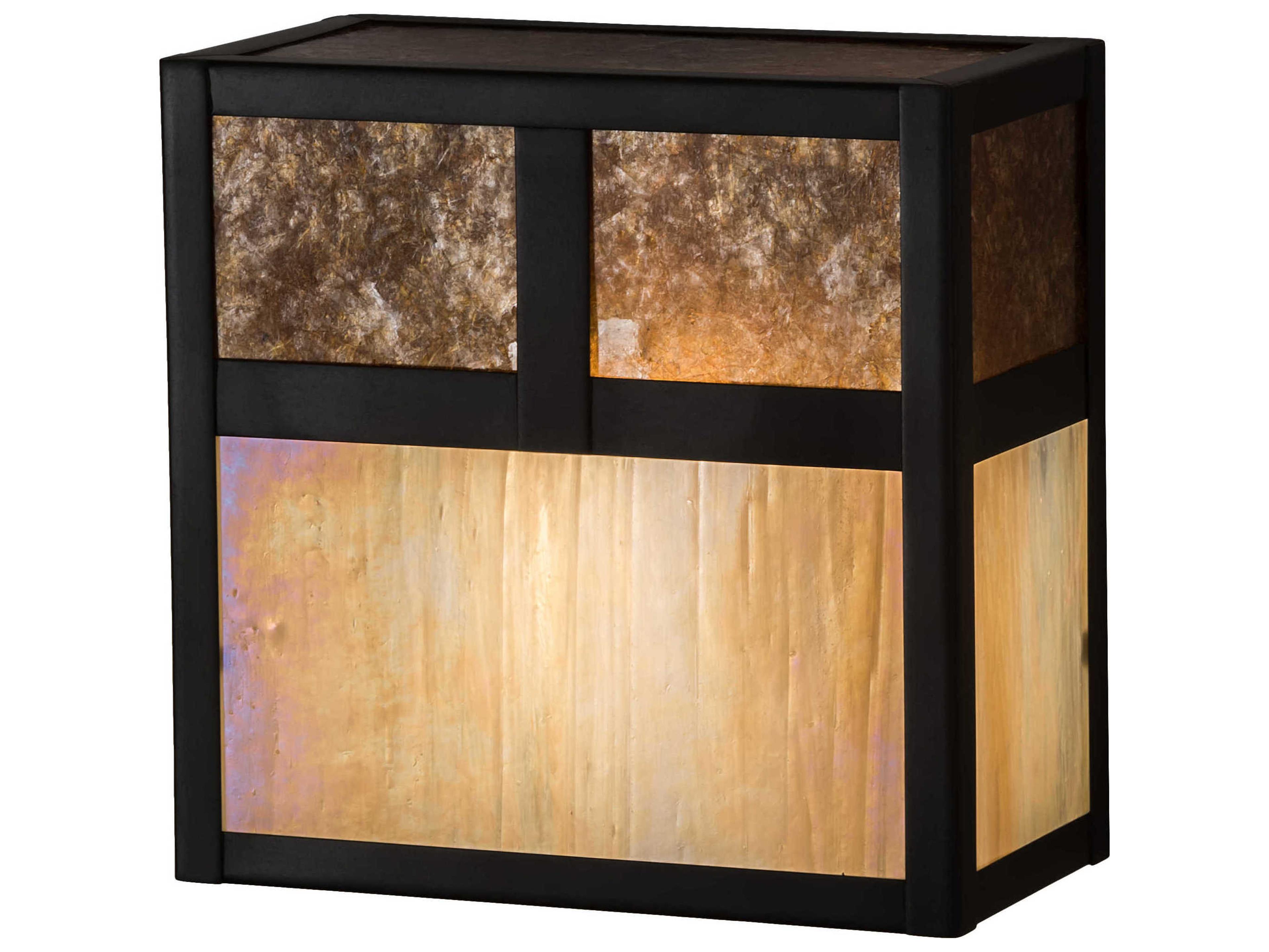 Hyde Park T Mission 1-Light Brown Glass Wall Sconce