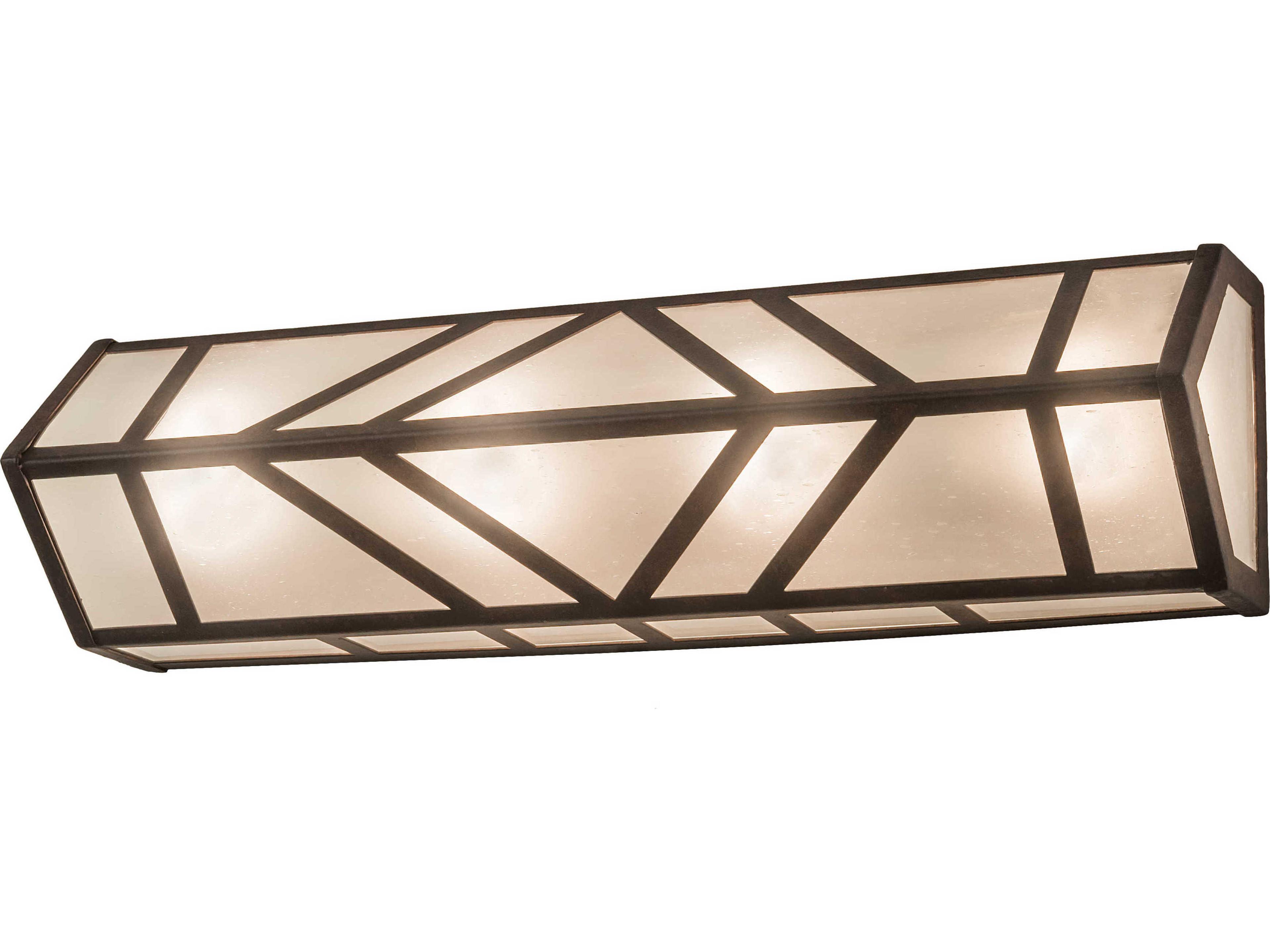 Santa Fe 4-Light Brown Glass Vanity Light