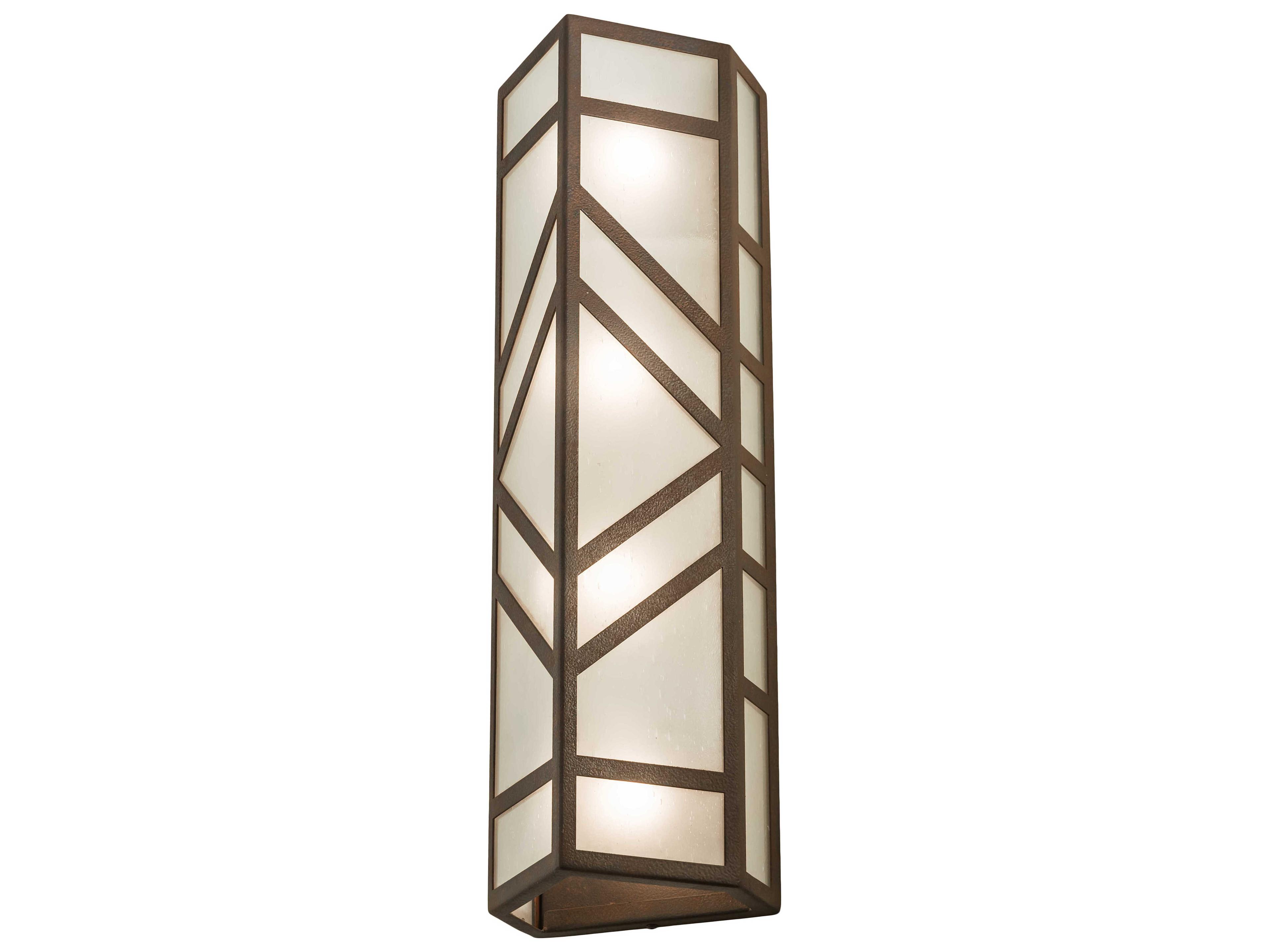 Santa Fe 4-Light Brown Glass Wall Sconce