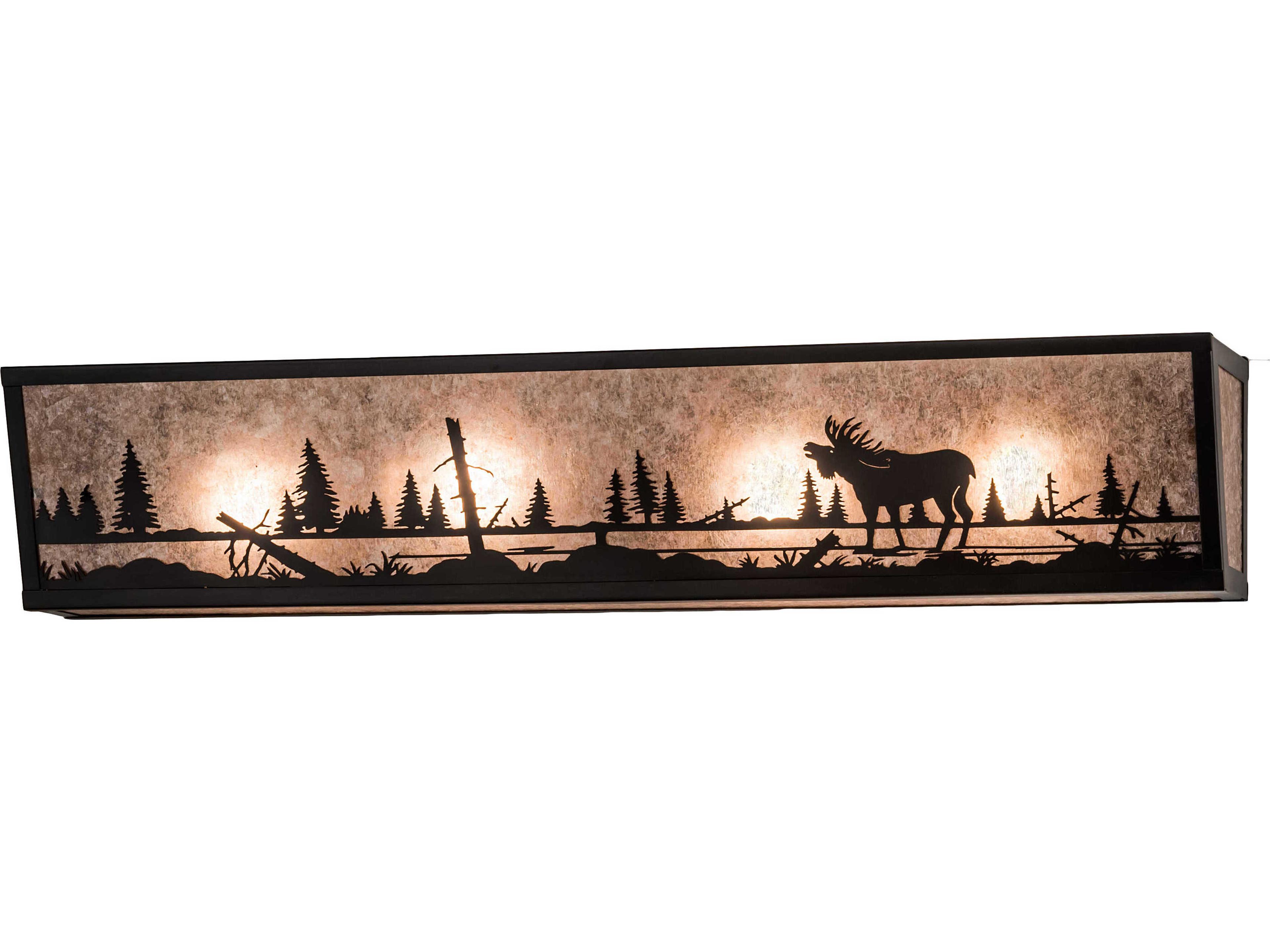 4-Light Brown Vanity Light