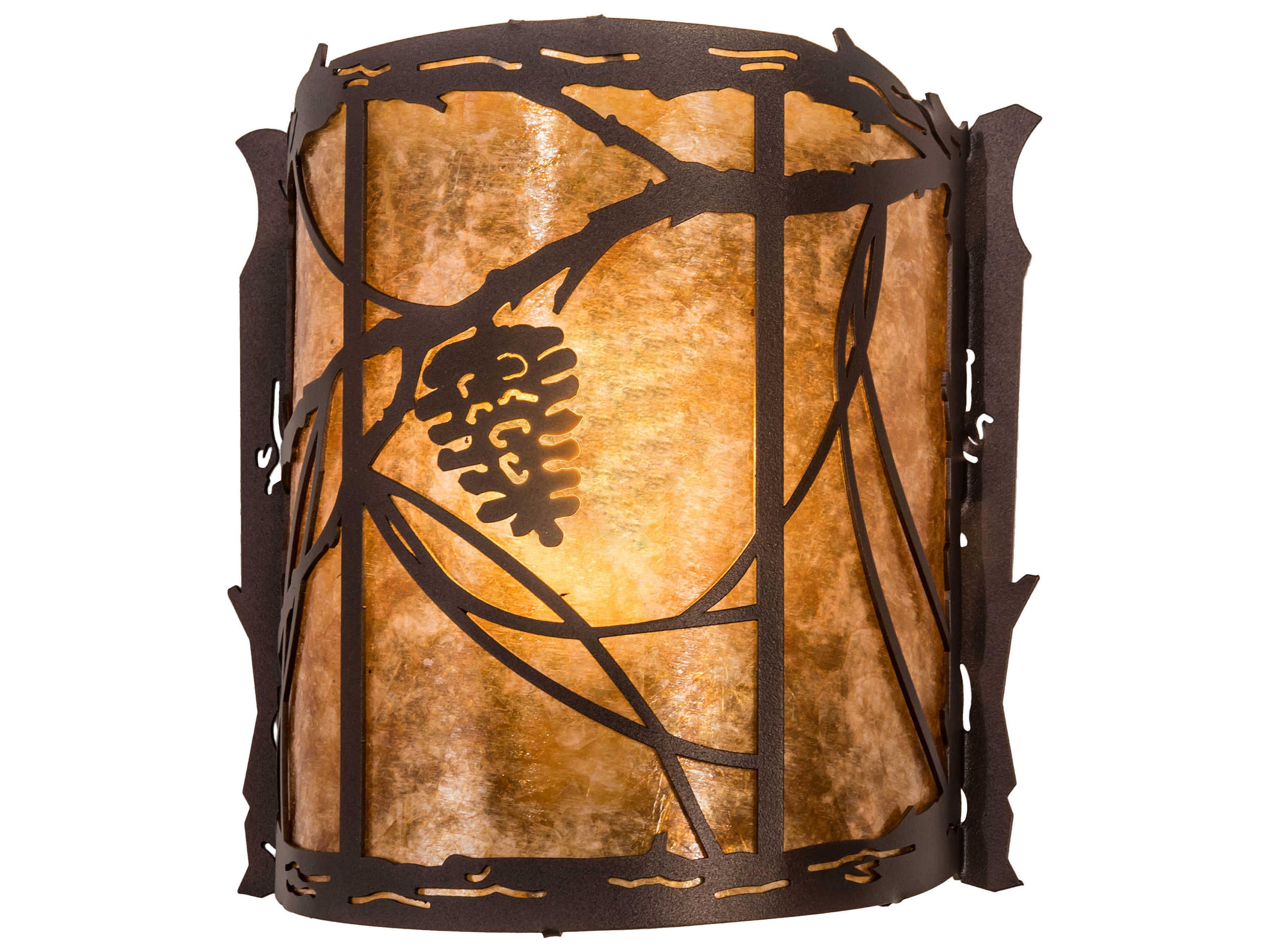 Whispering Pines 1-Light Brown Wall Sconce