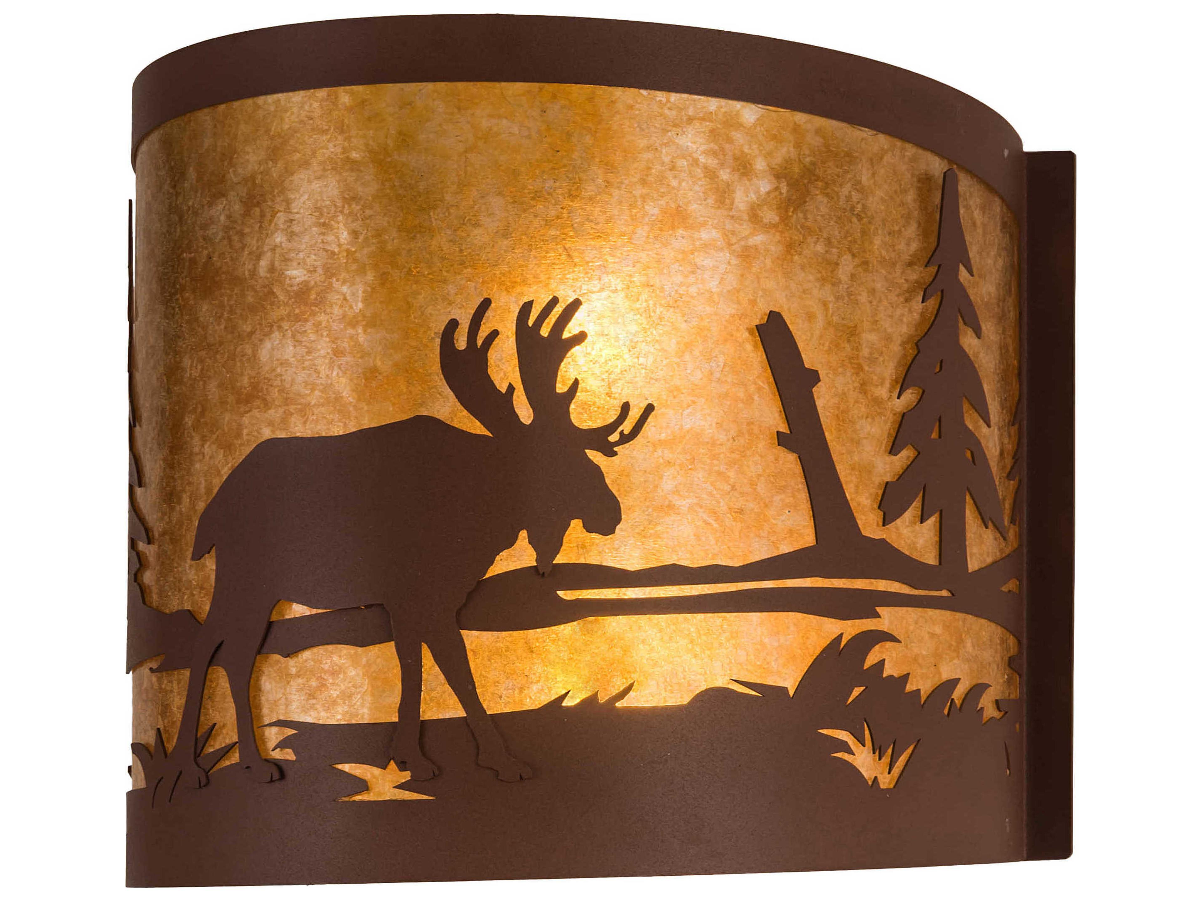 2-Light Brown Wall Sconce