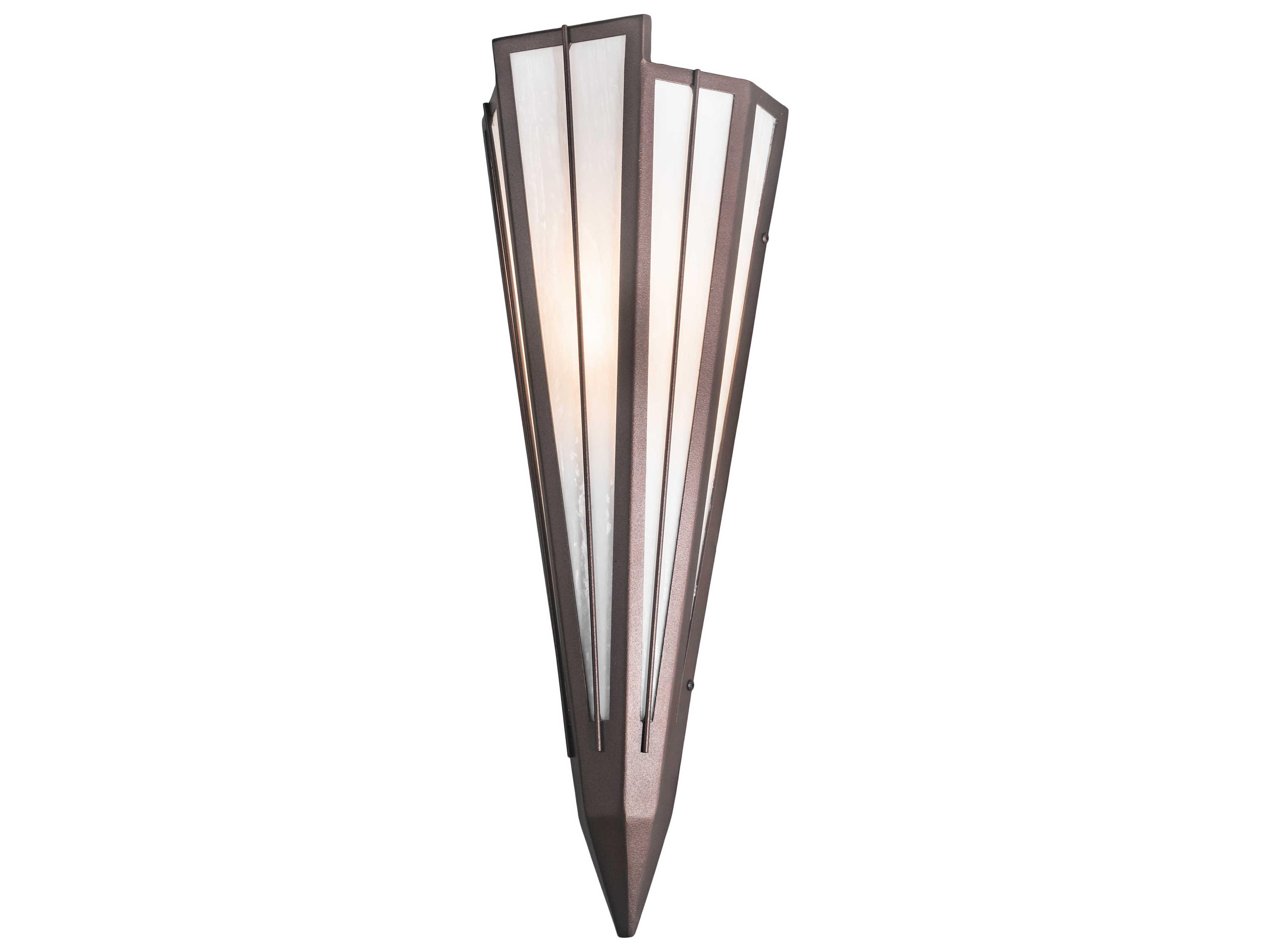 Brum 1-Light Bronze Glass Wall Sconce