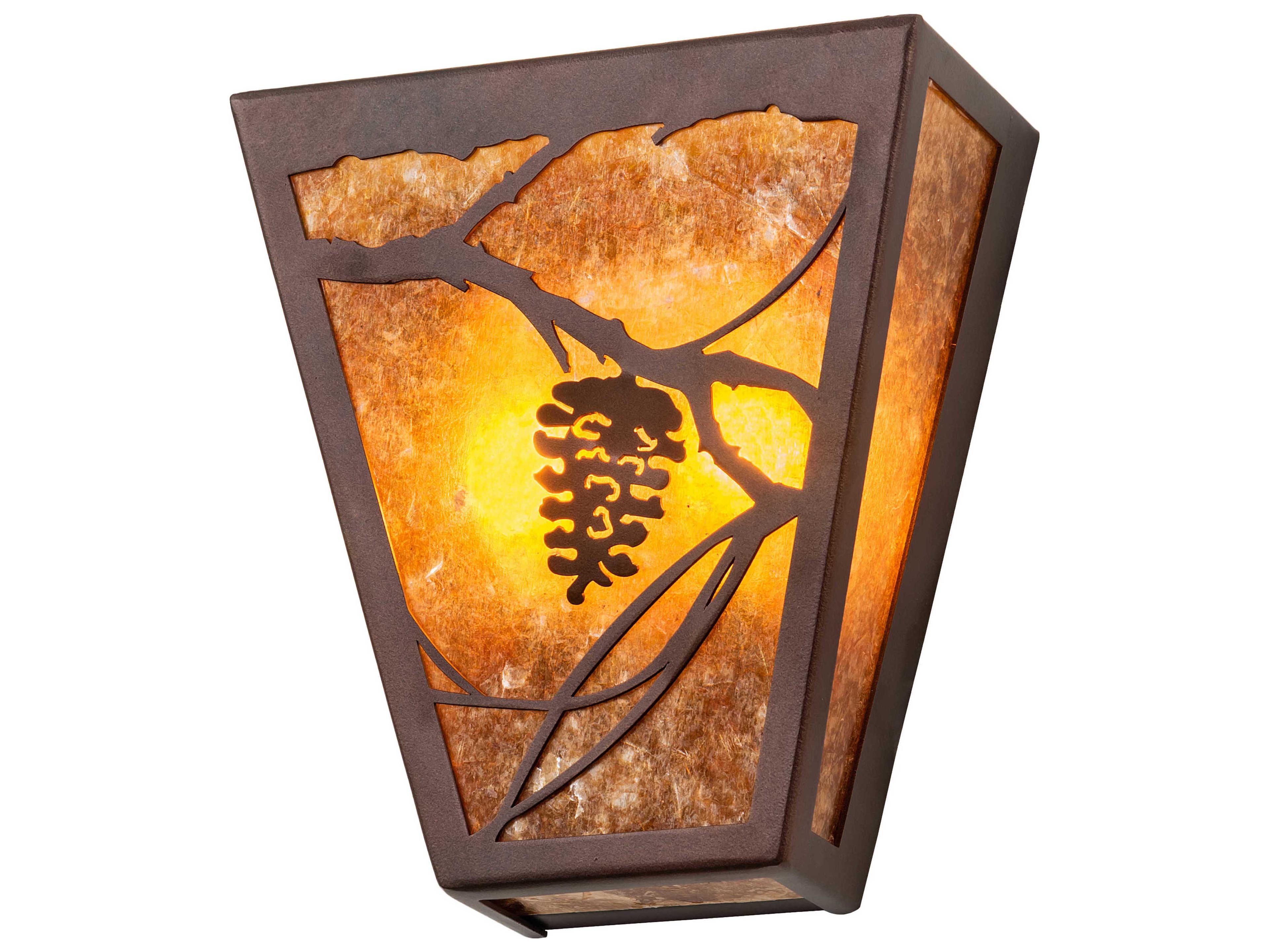 Whispering Pines 2-Light Bronze Wall Sconce