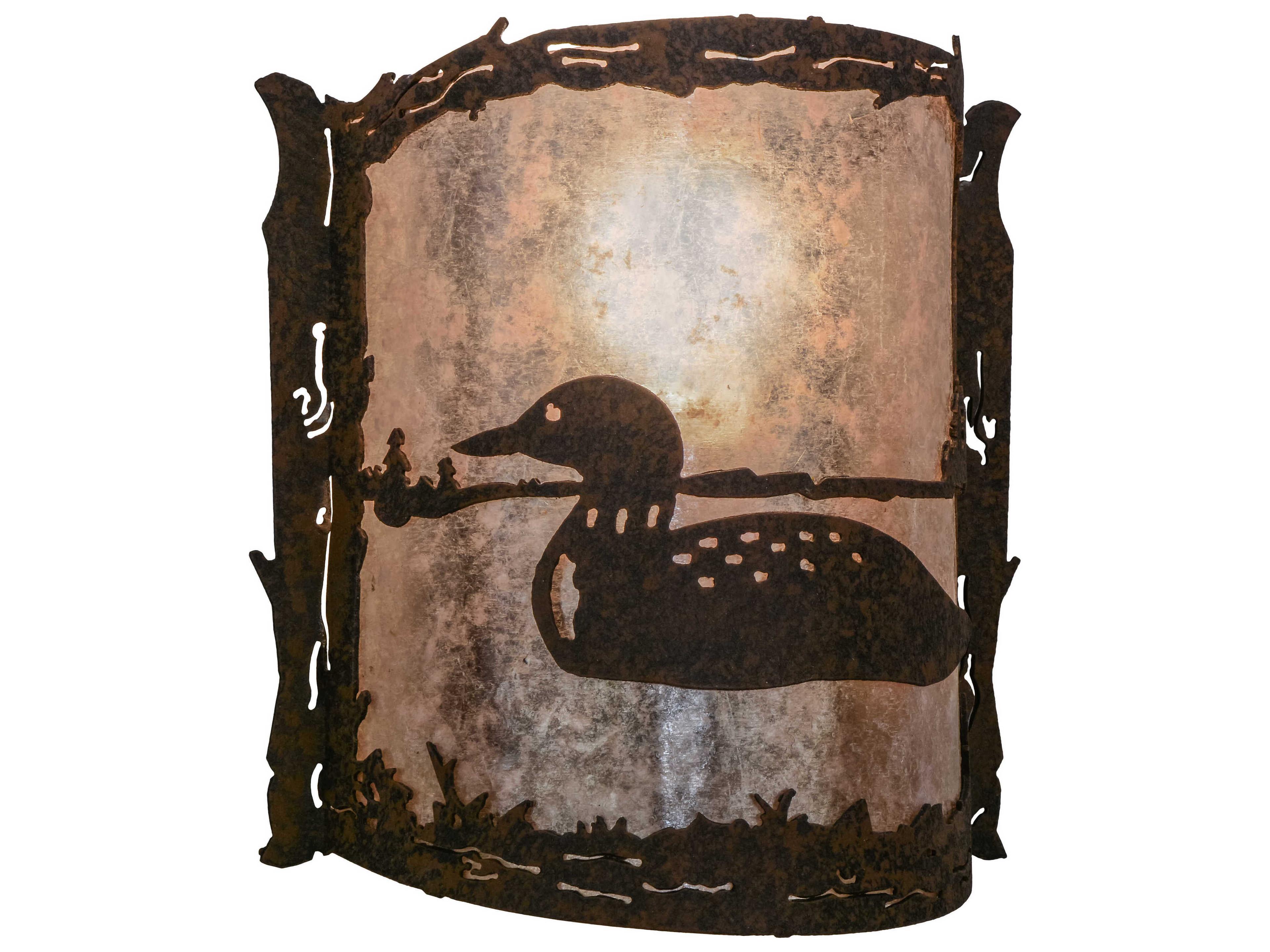 Loon 1-Light Brown Wall Sconce