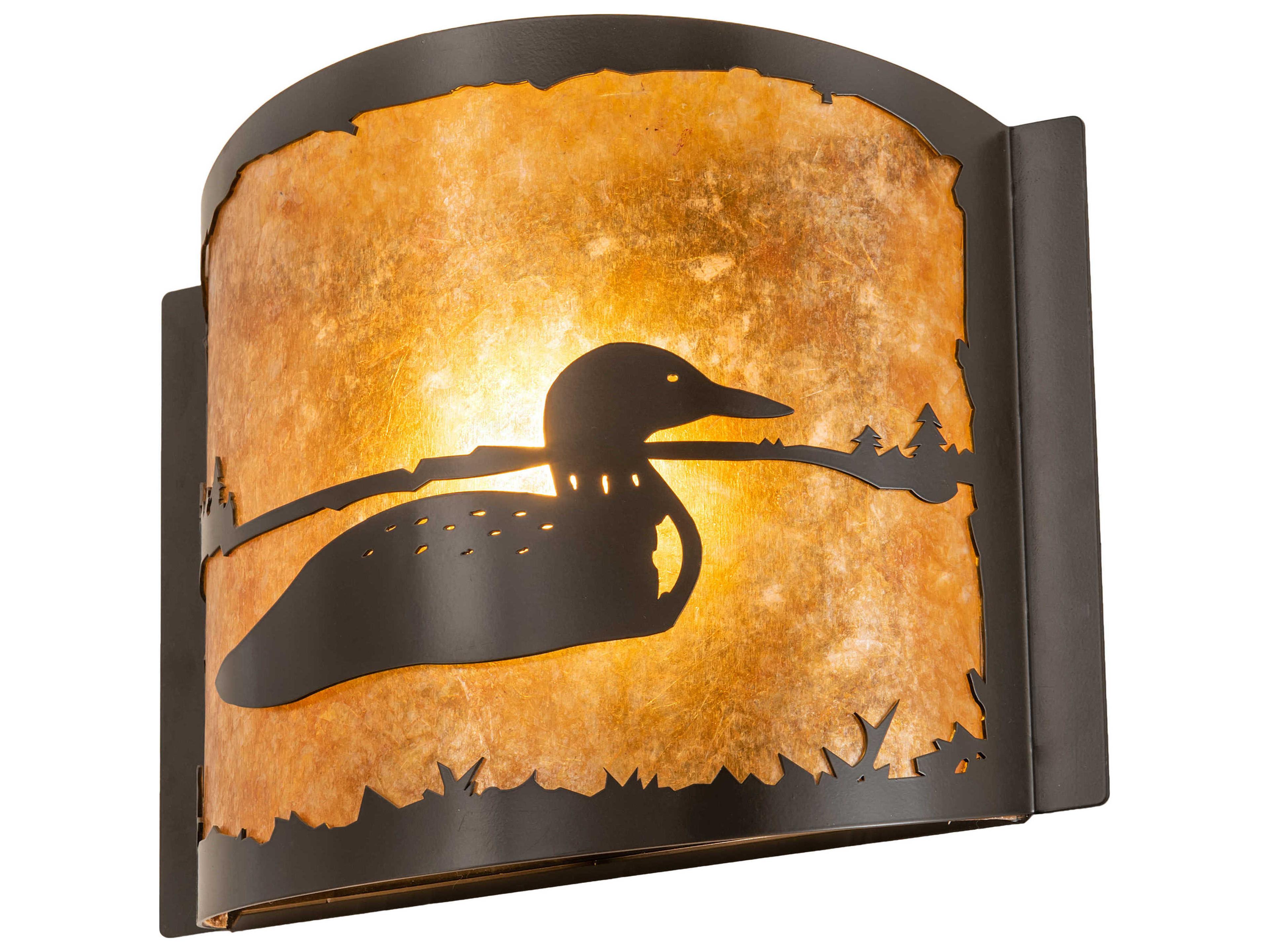 Loon 1-Light Bronze Wall Sconce