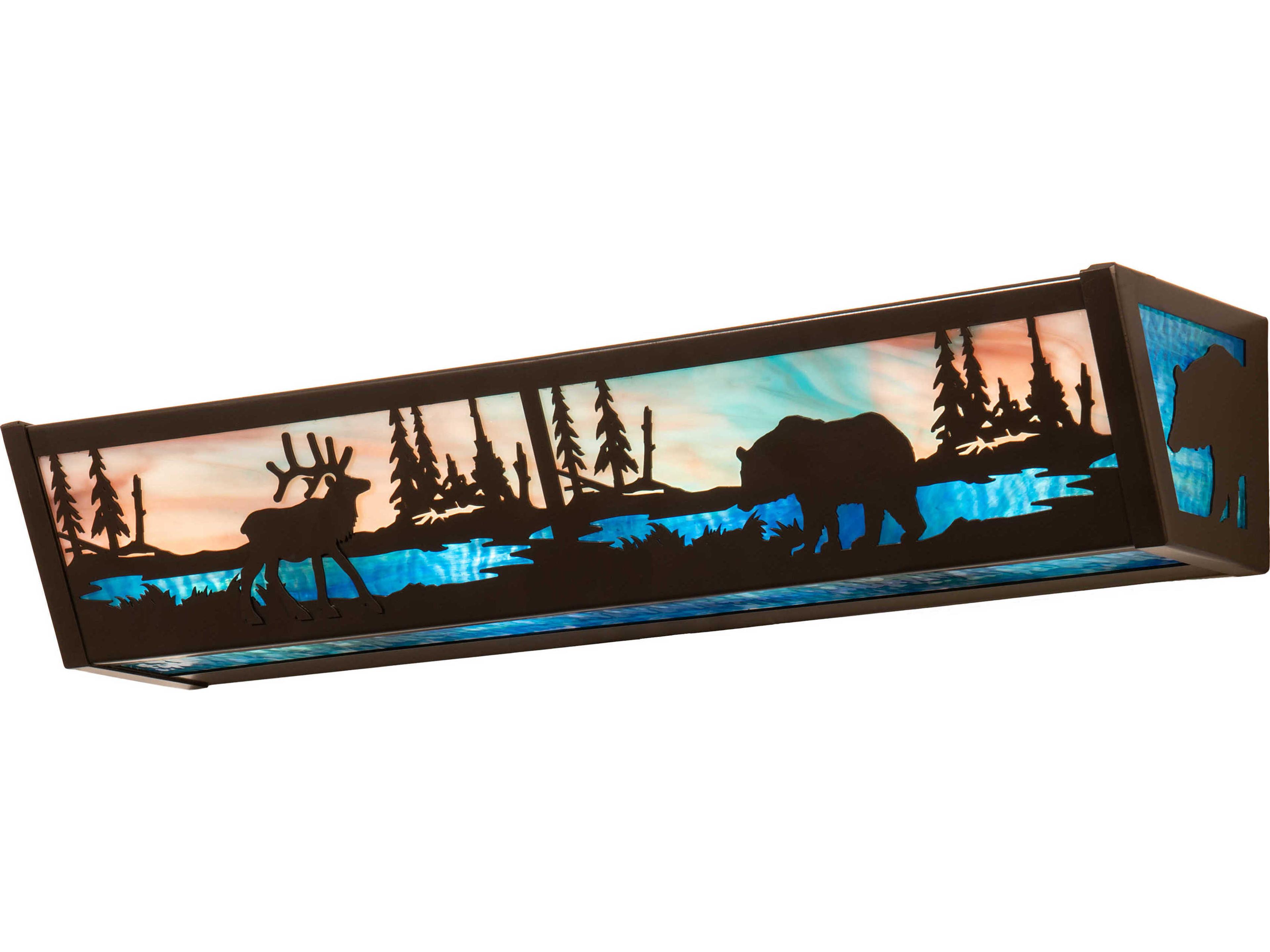 4-Light Bronze Vanity Light