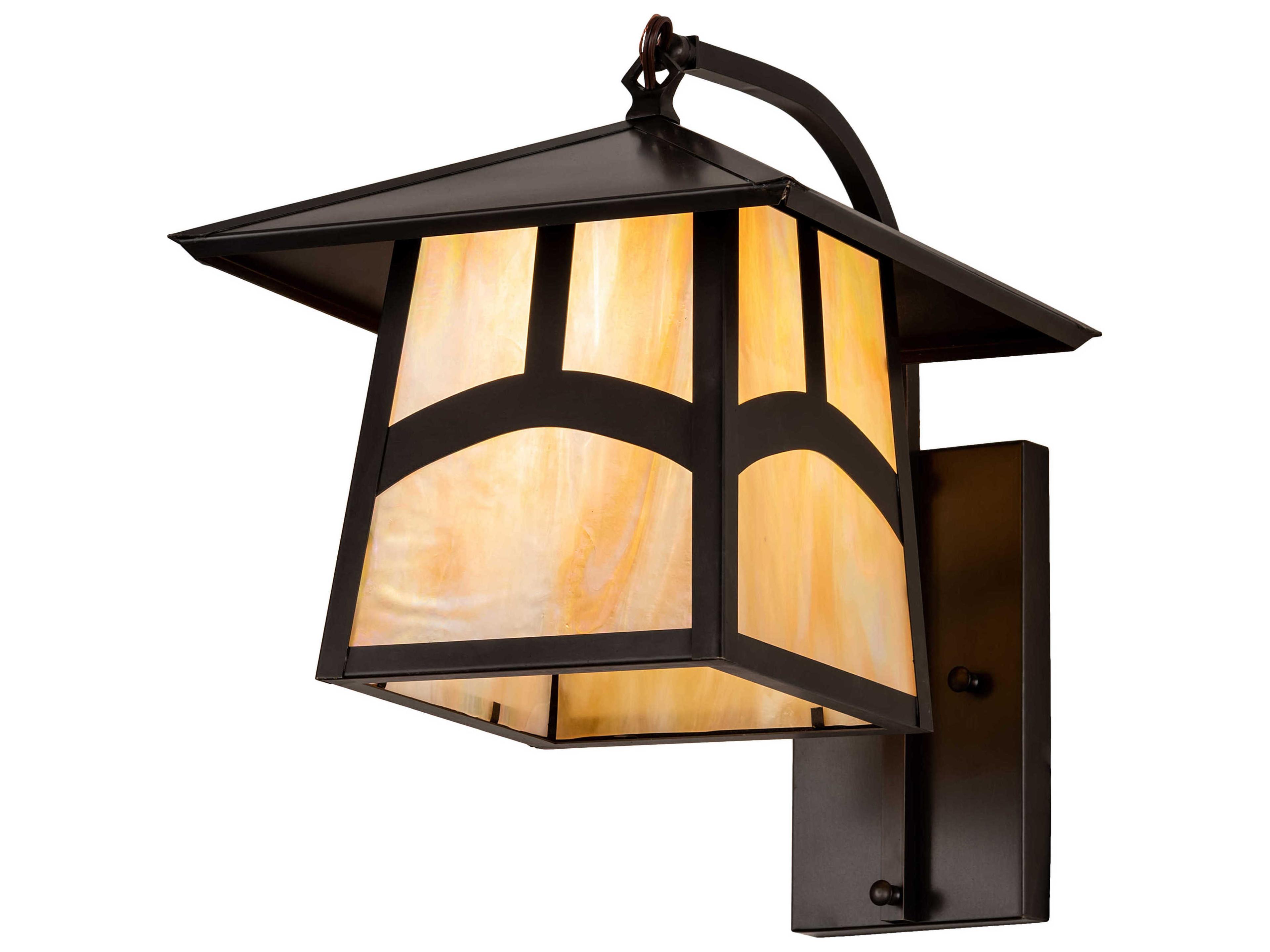 Stillwater Hill Top 1-Light Brown Glass Wall Sconce